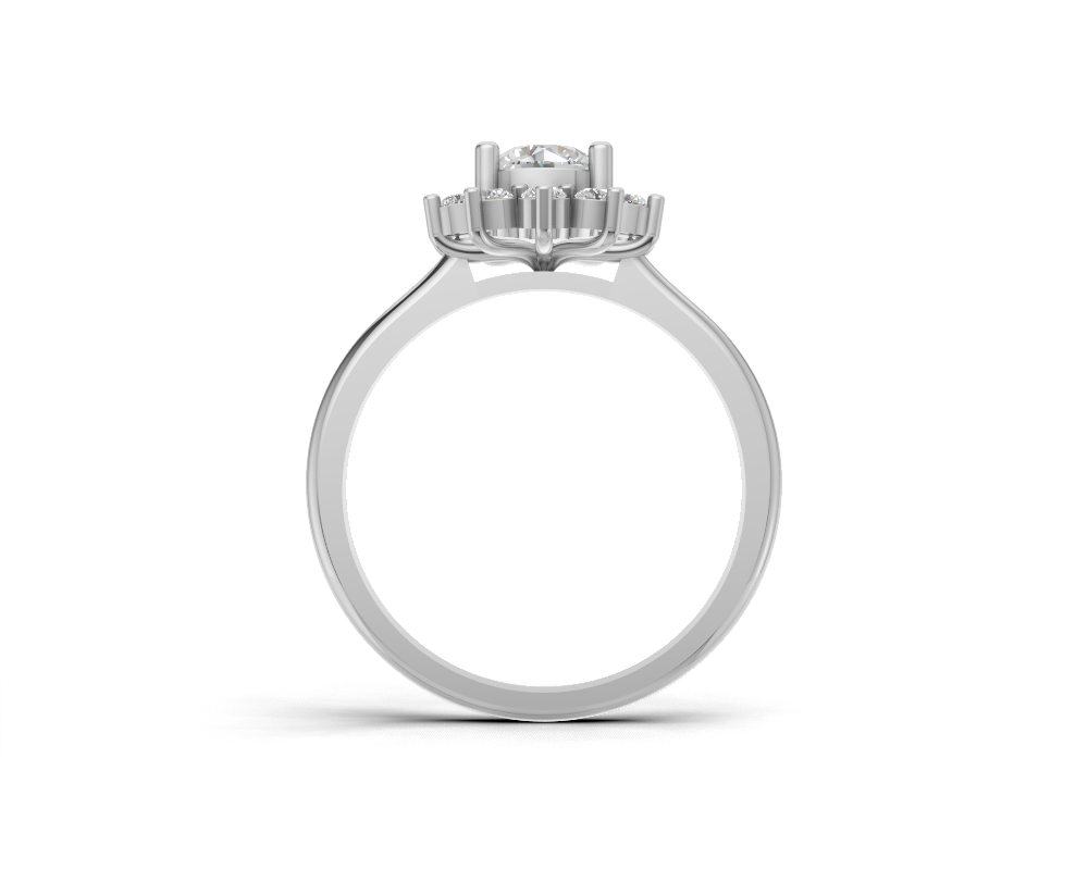 The Vintage Floral Halo Solitaire