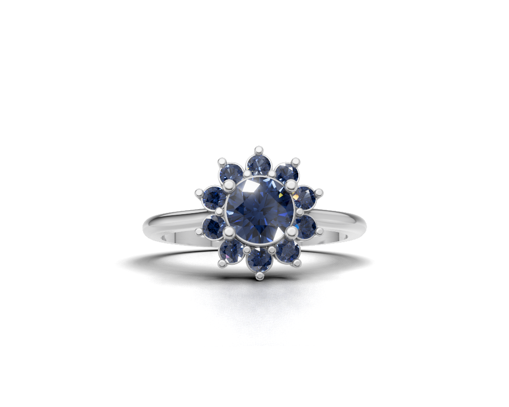 The Vintage Floral Halo Solitaire