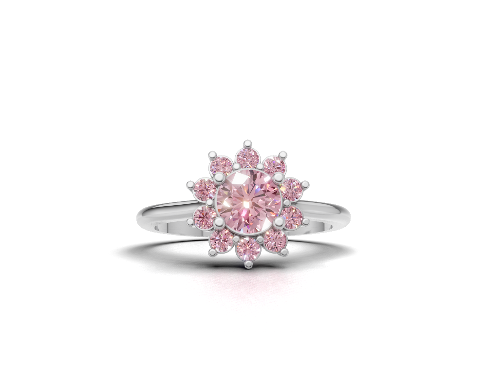 The Vintage Floral Halo Solitaire