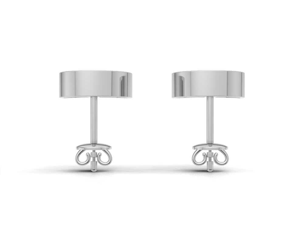 Trendy Crescent Moon Design Stud Earrings