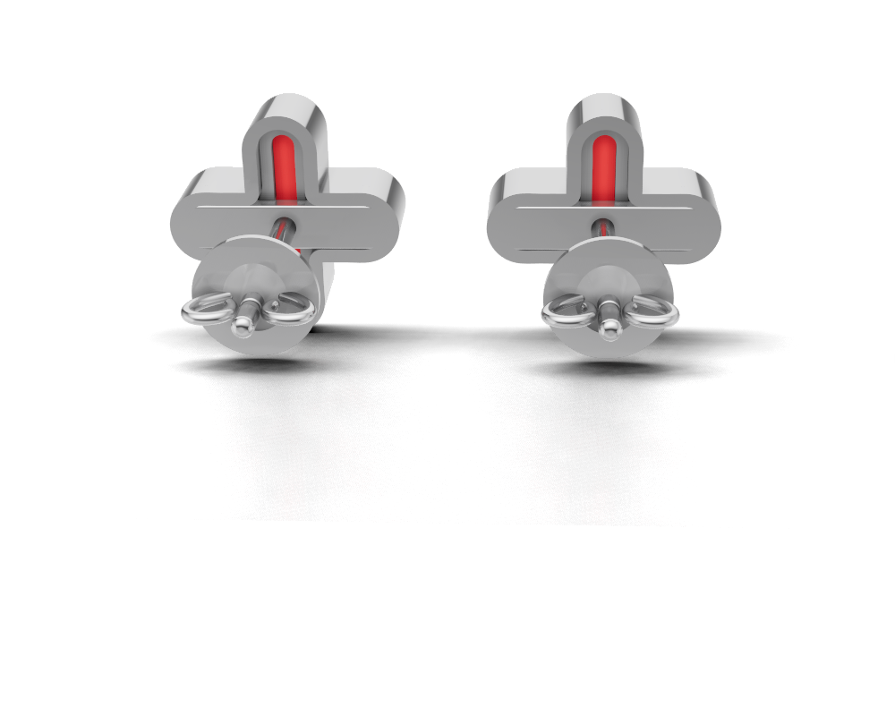 Minimalist Plus Shape Cross Design Stud Earrings