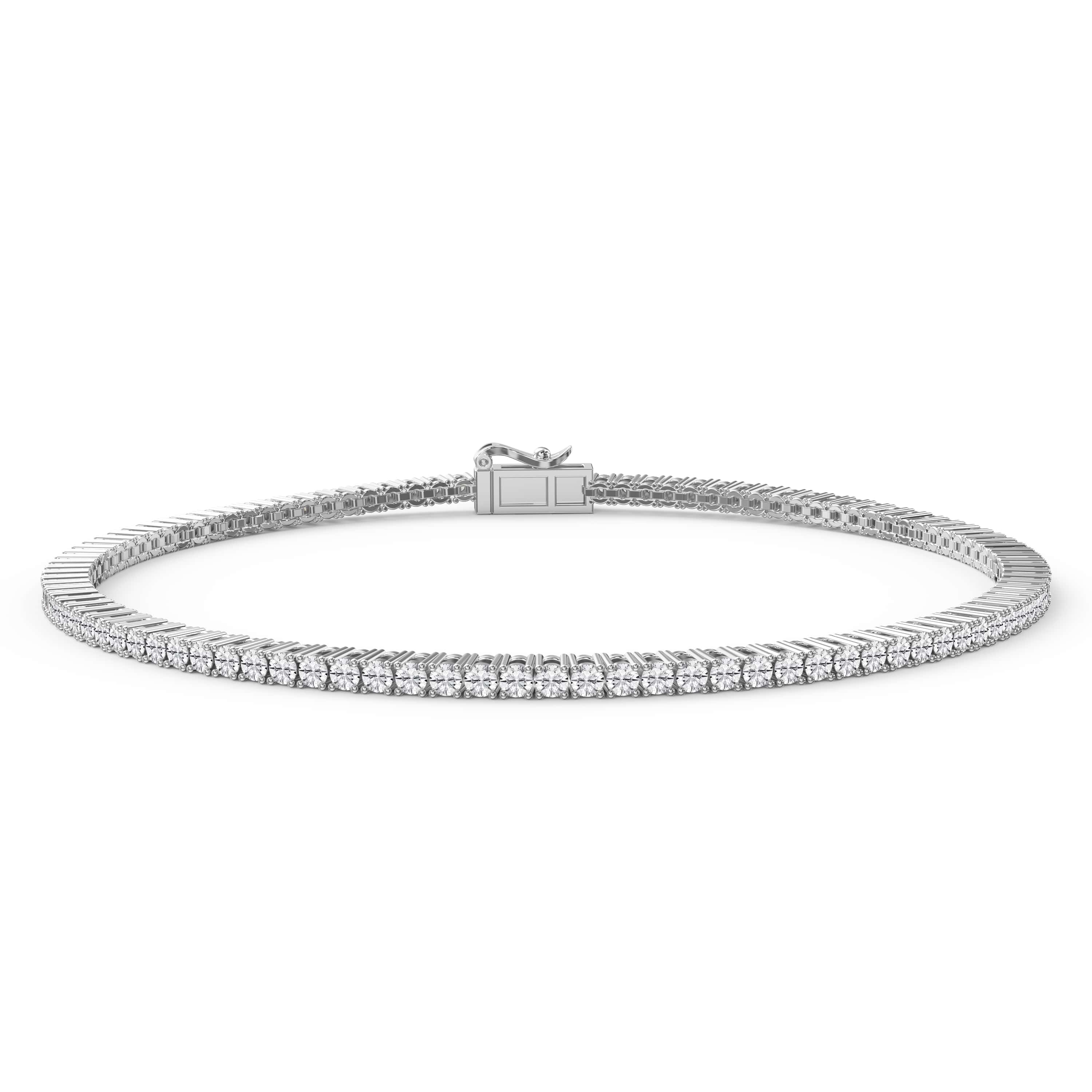 Minimlist Luxury Round  Diamond Tennis Bracelet