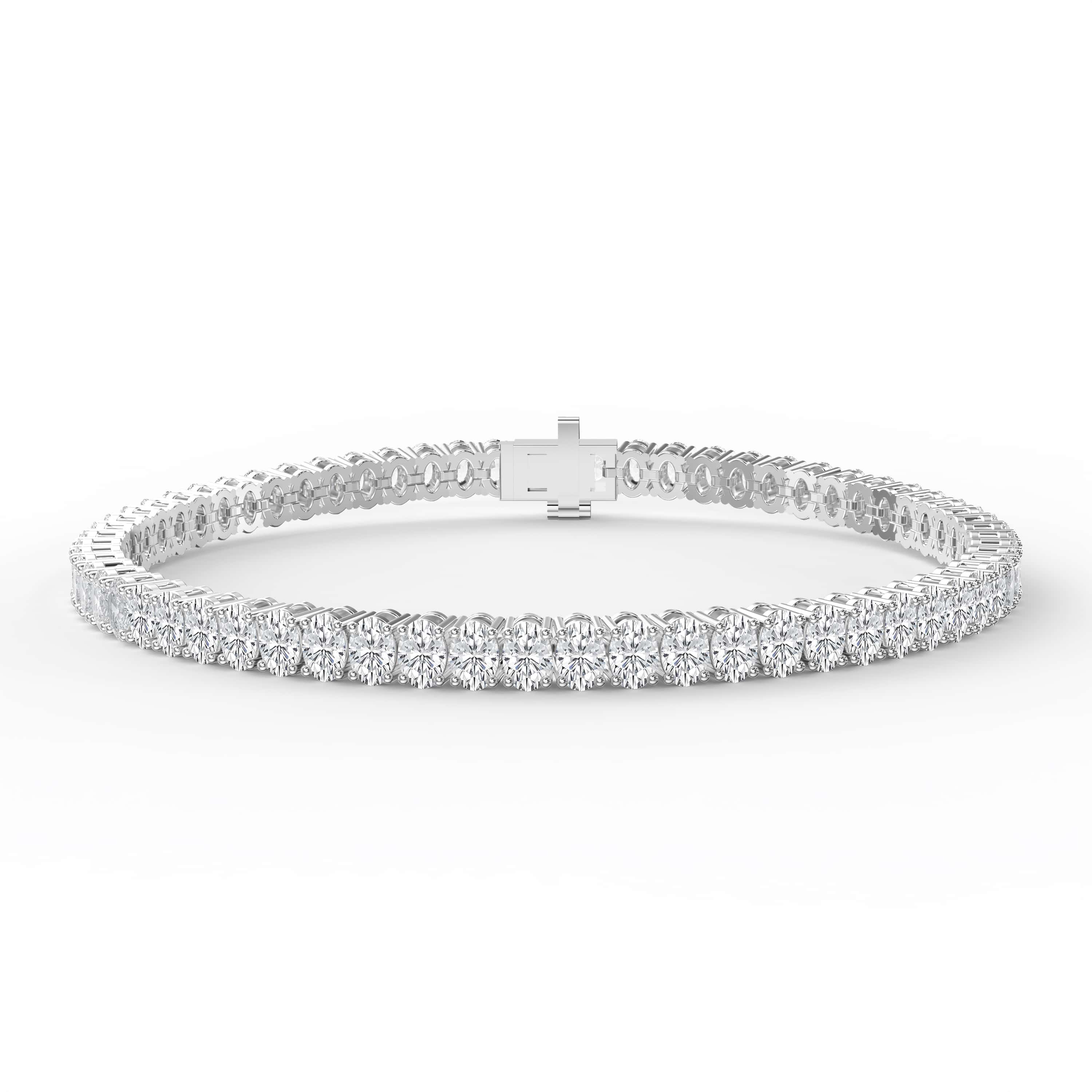 Timeless Prong Set Oval Diamond Tennis Bracelet