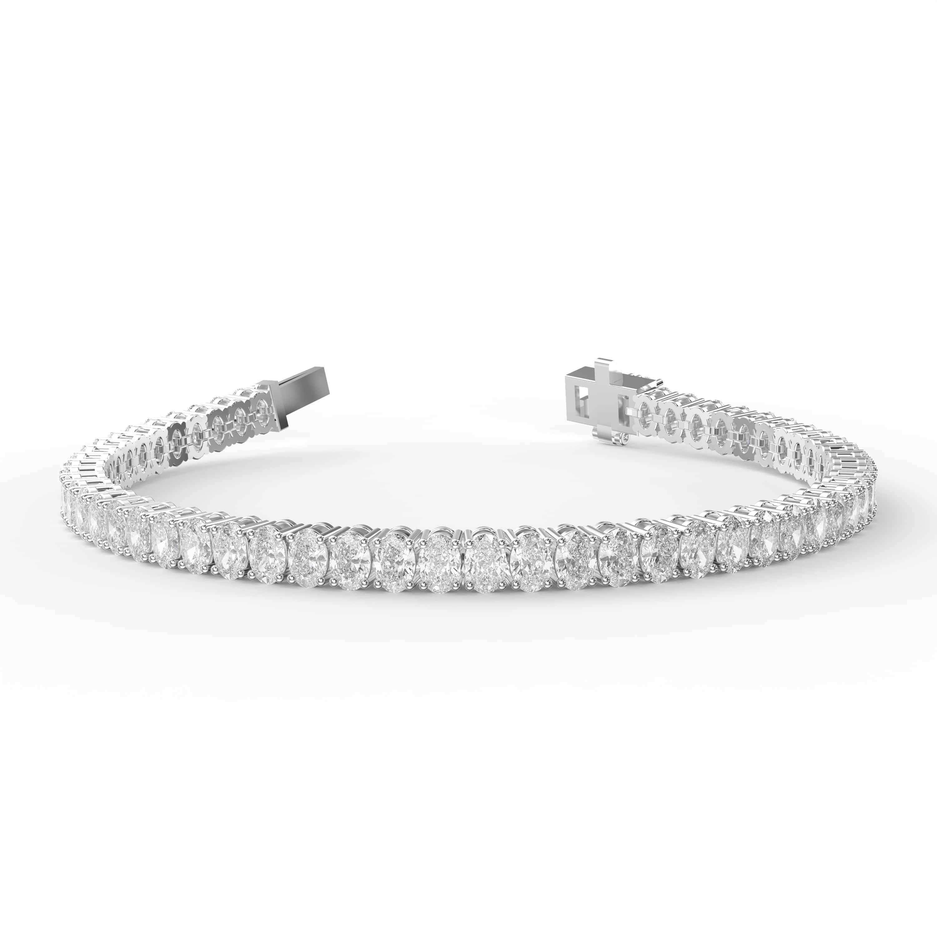 Timeless Prong Set Oval Diamond Tennis Bracelet