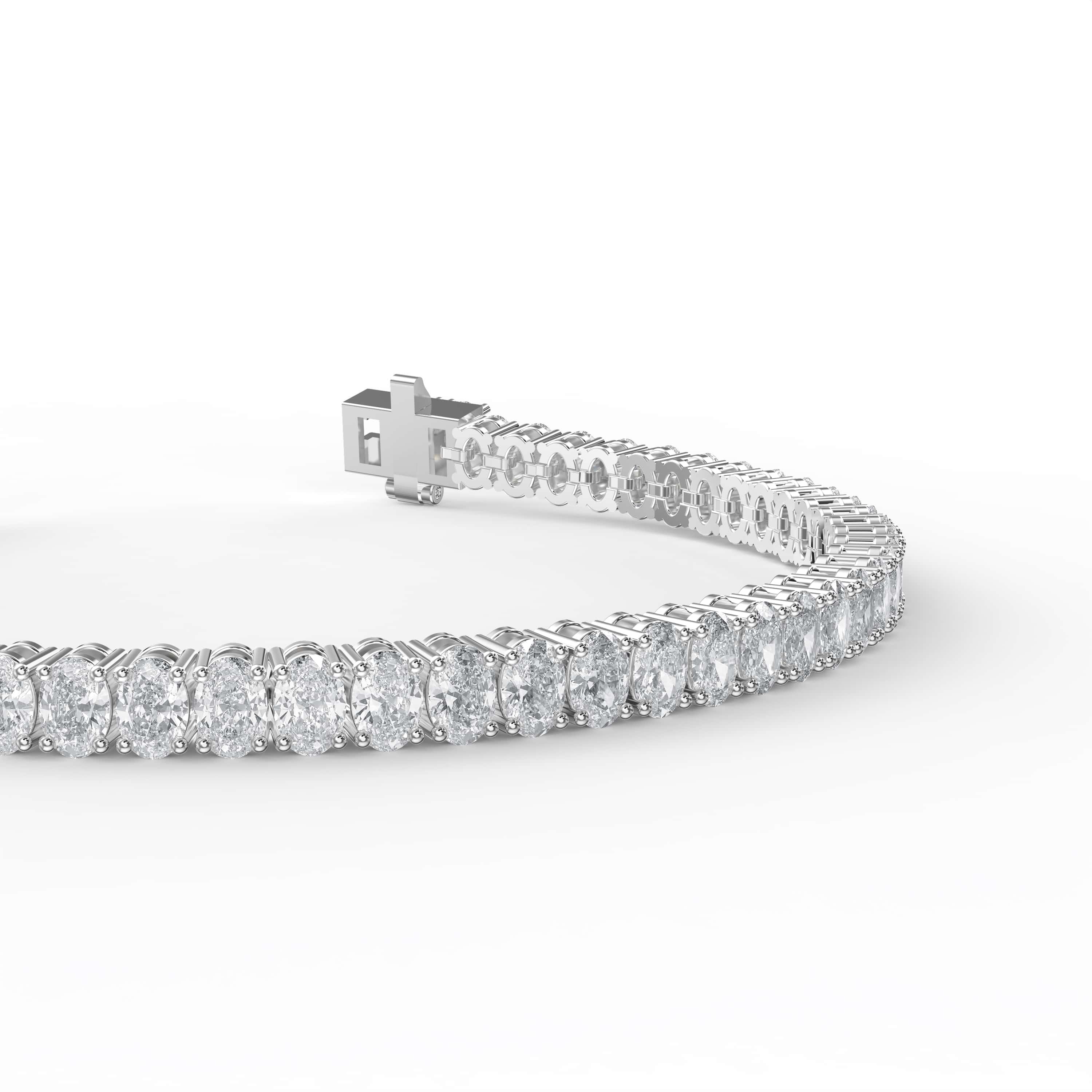 Timeless Prong Set Oval Diamond Tennis Bracelet