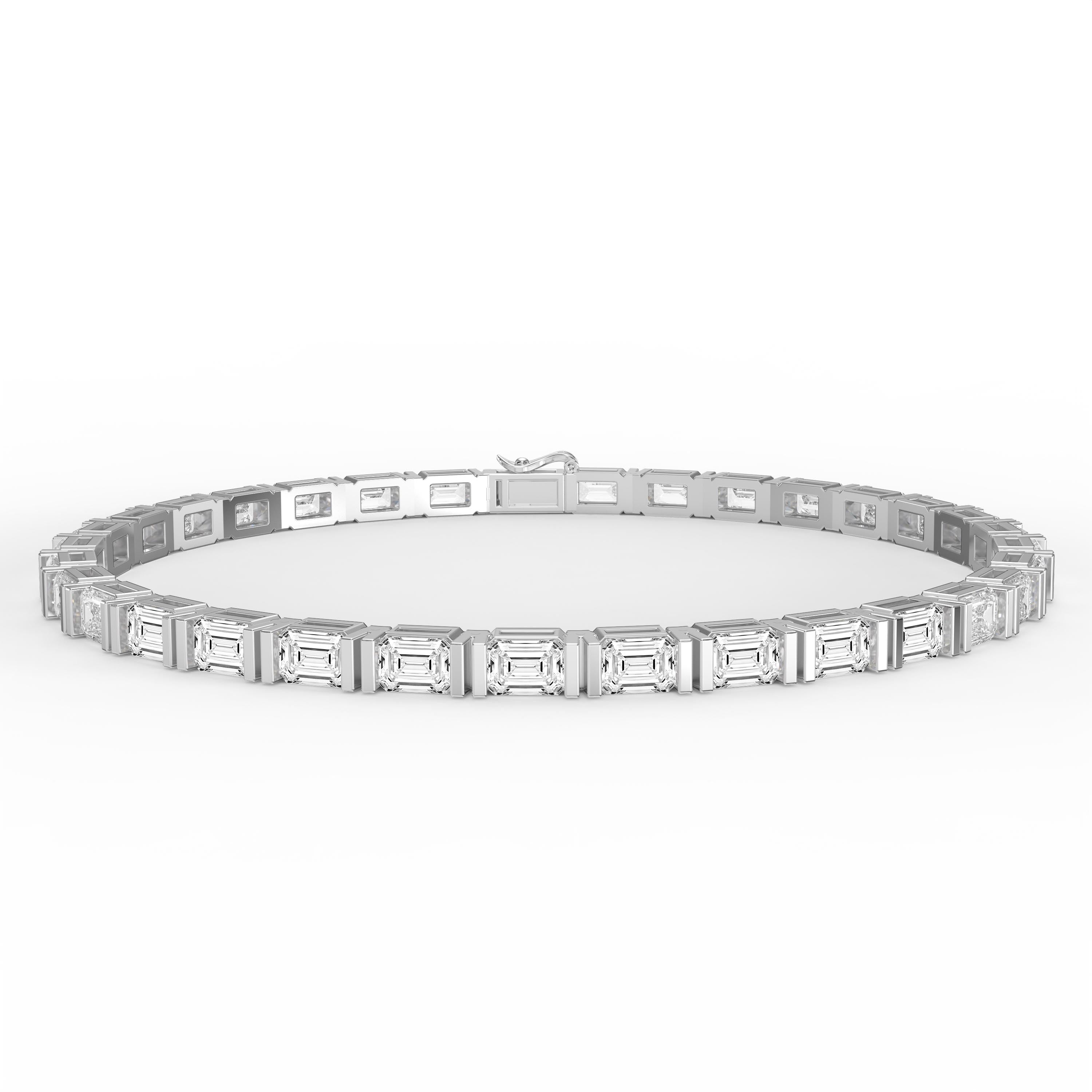 Timeless Emerald Cut Diamond Tennis Bracelet