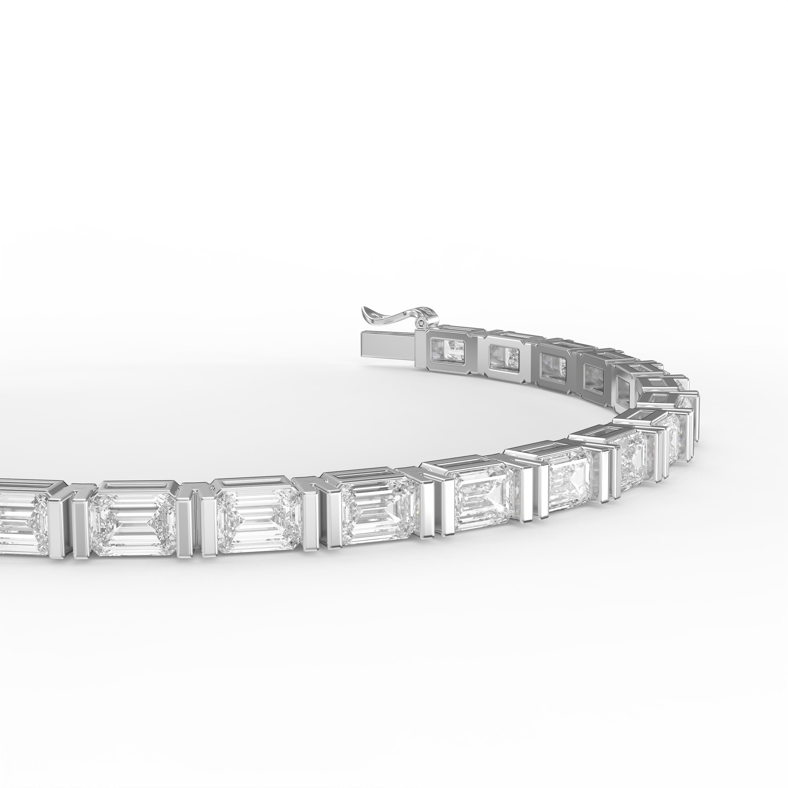 Timeless Emerald Cut Diamond Tennis Bracelet
