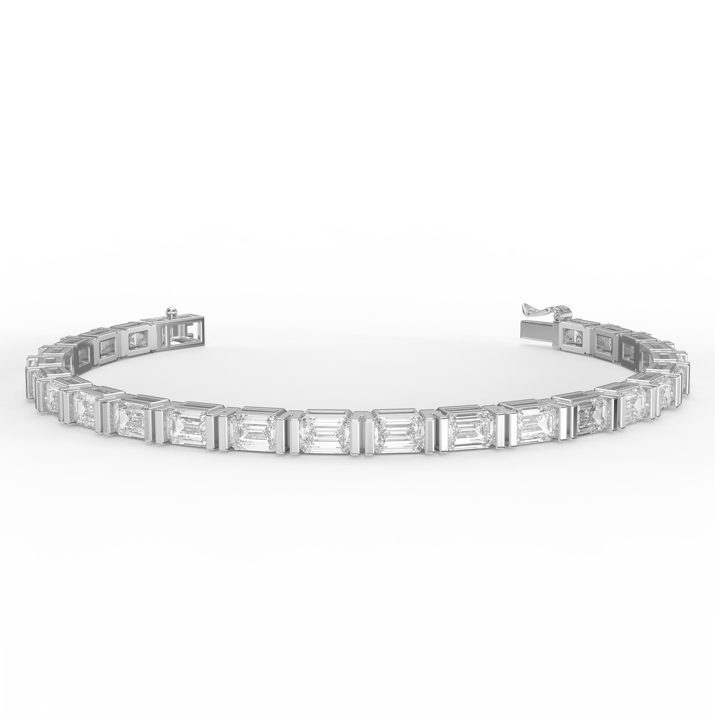 Timeless Emerald Cut Diamond Tennis Bracelet