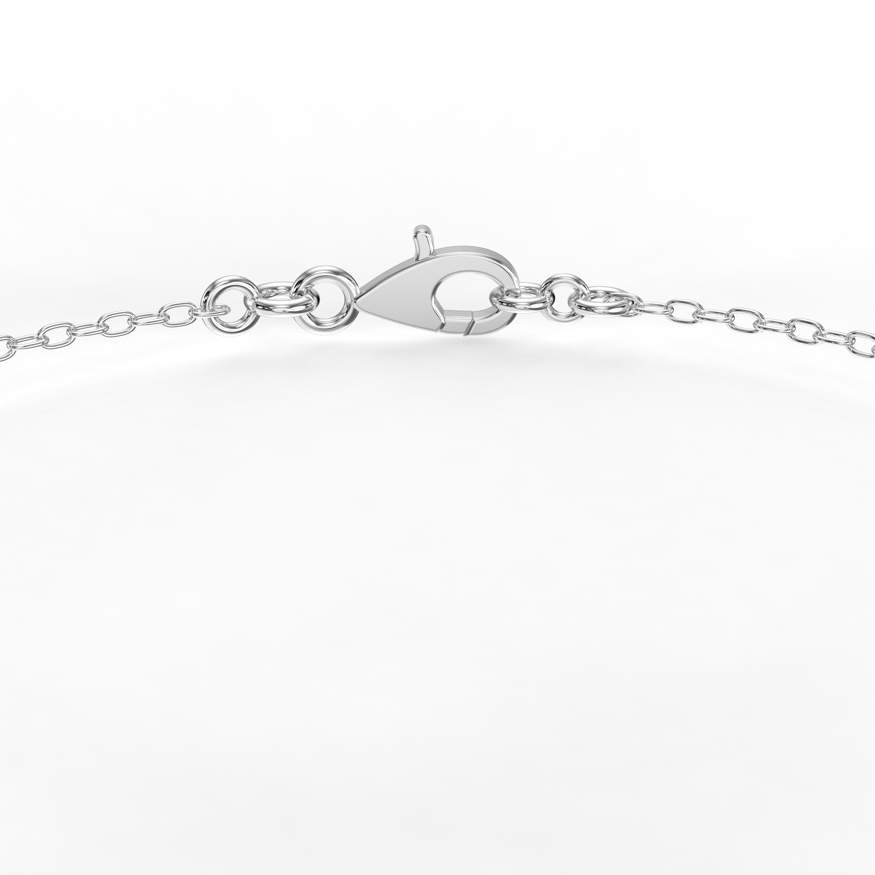 Round Diamond Verdant Bloom Clover Chain Bracelet