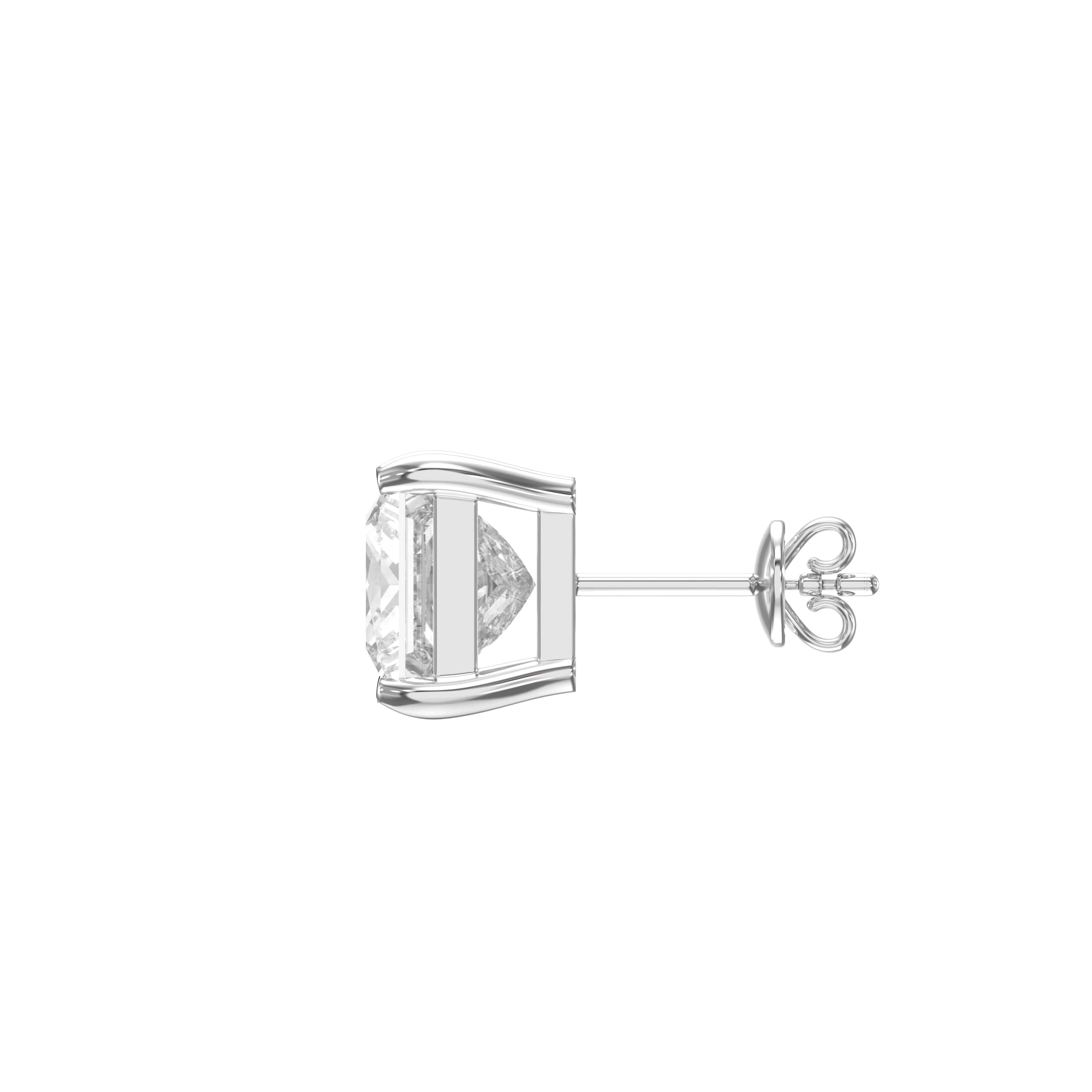 Princess Cut Diamond Earring Stud
