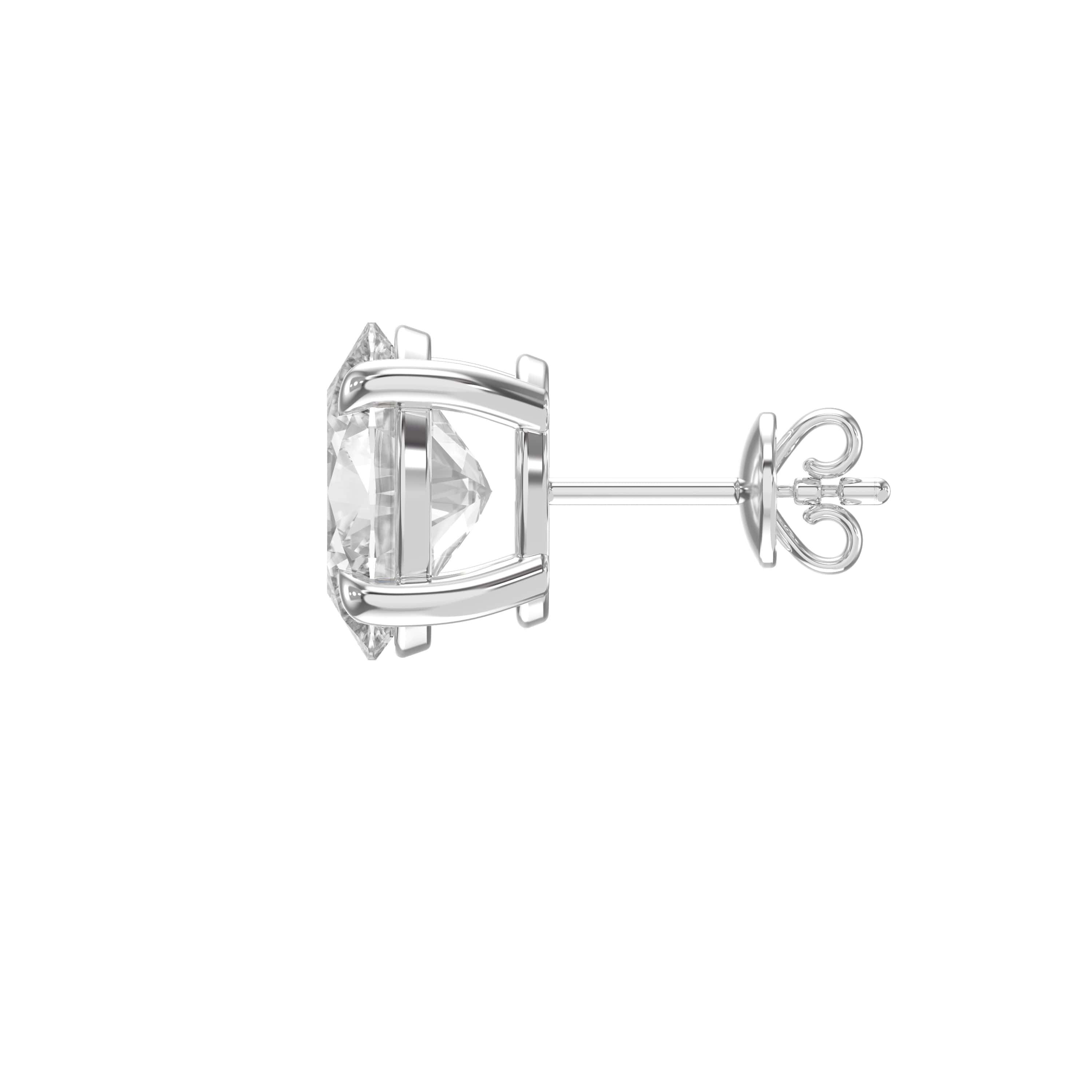 Oval Cut Diamond Earring Stud