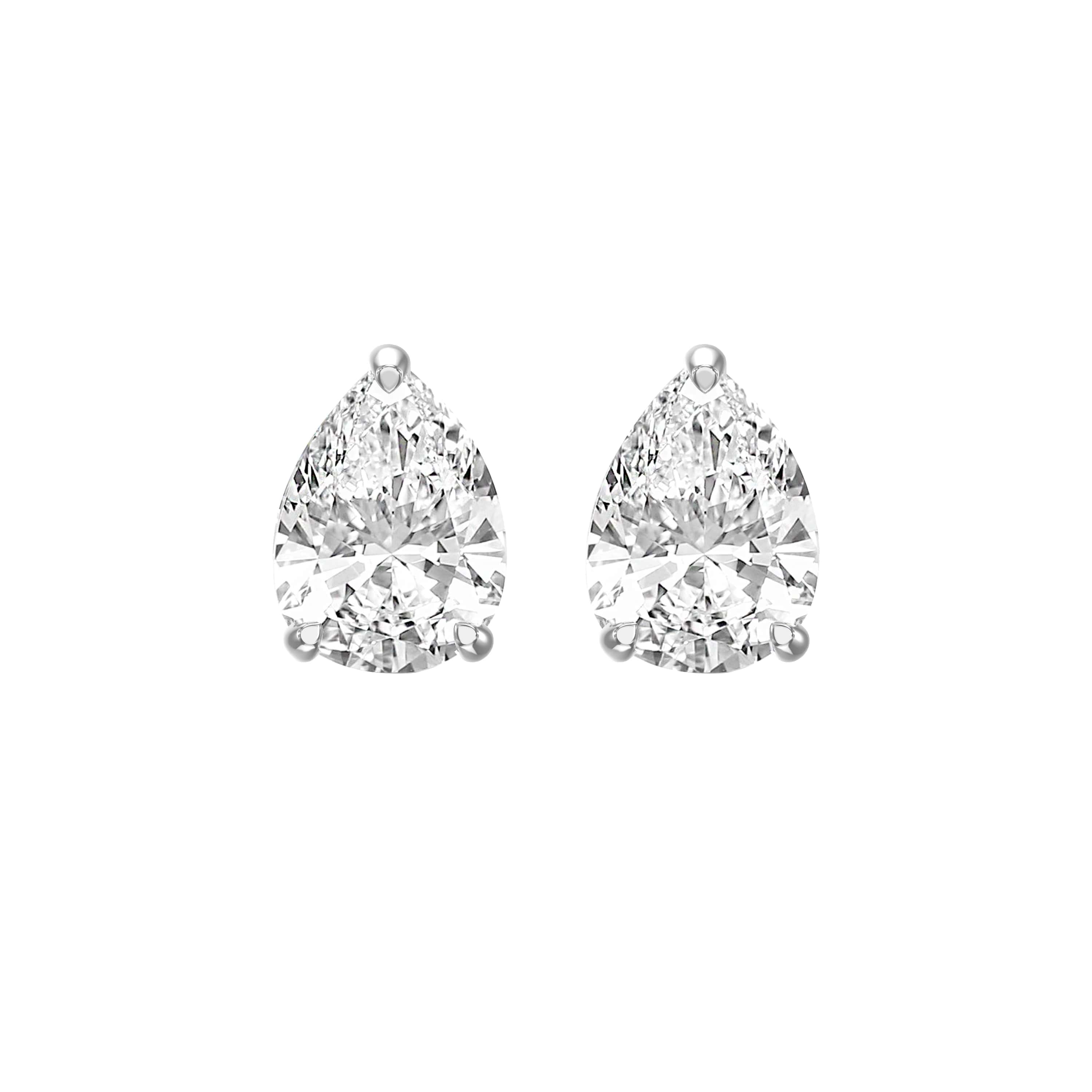 Pear Cut Diamond Earring Stud