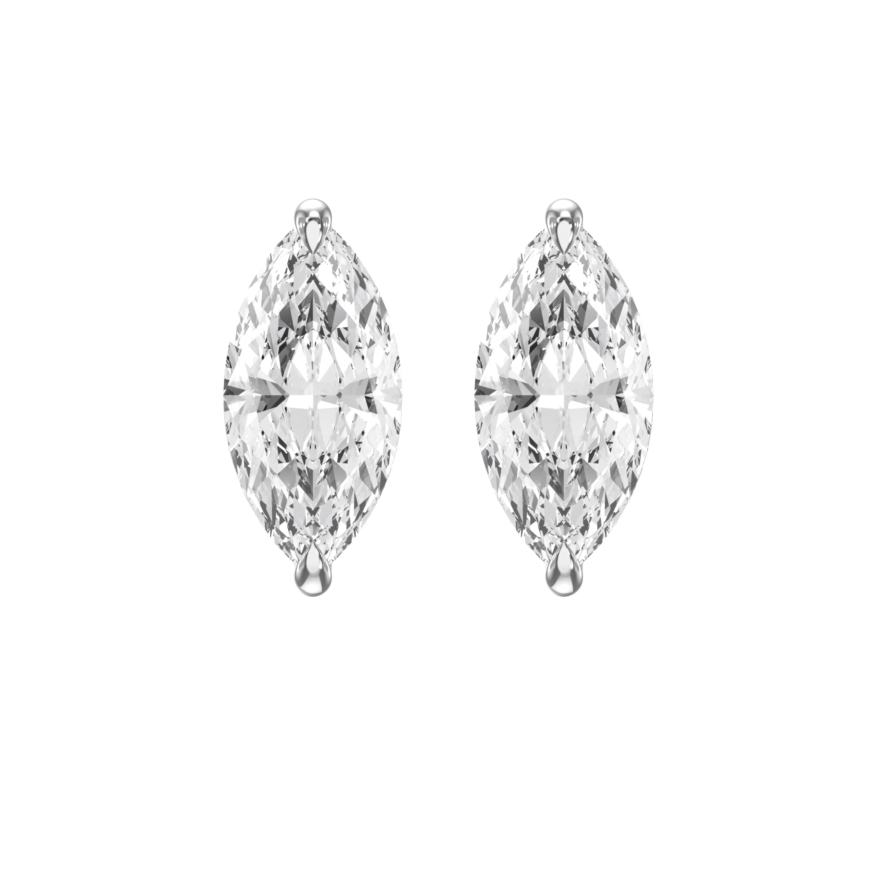 Marquise Cut Diamond Earring Stud