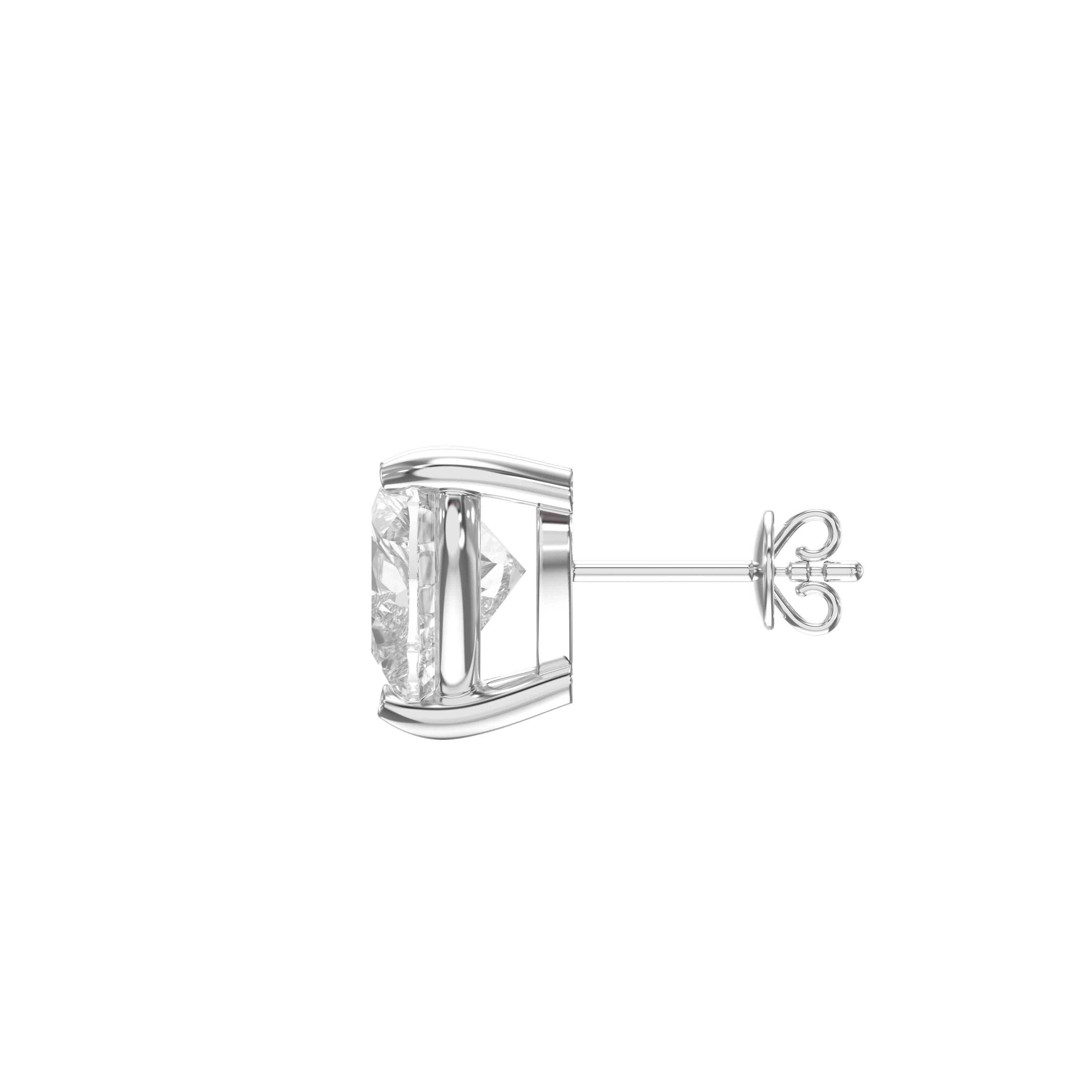 Heart cut Diamond Earring Stud