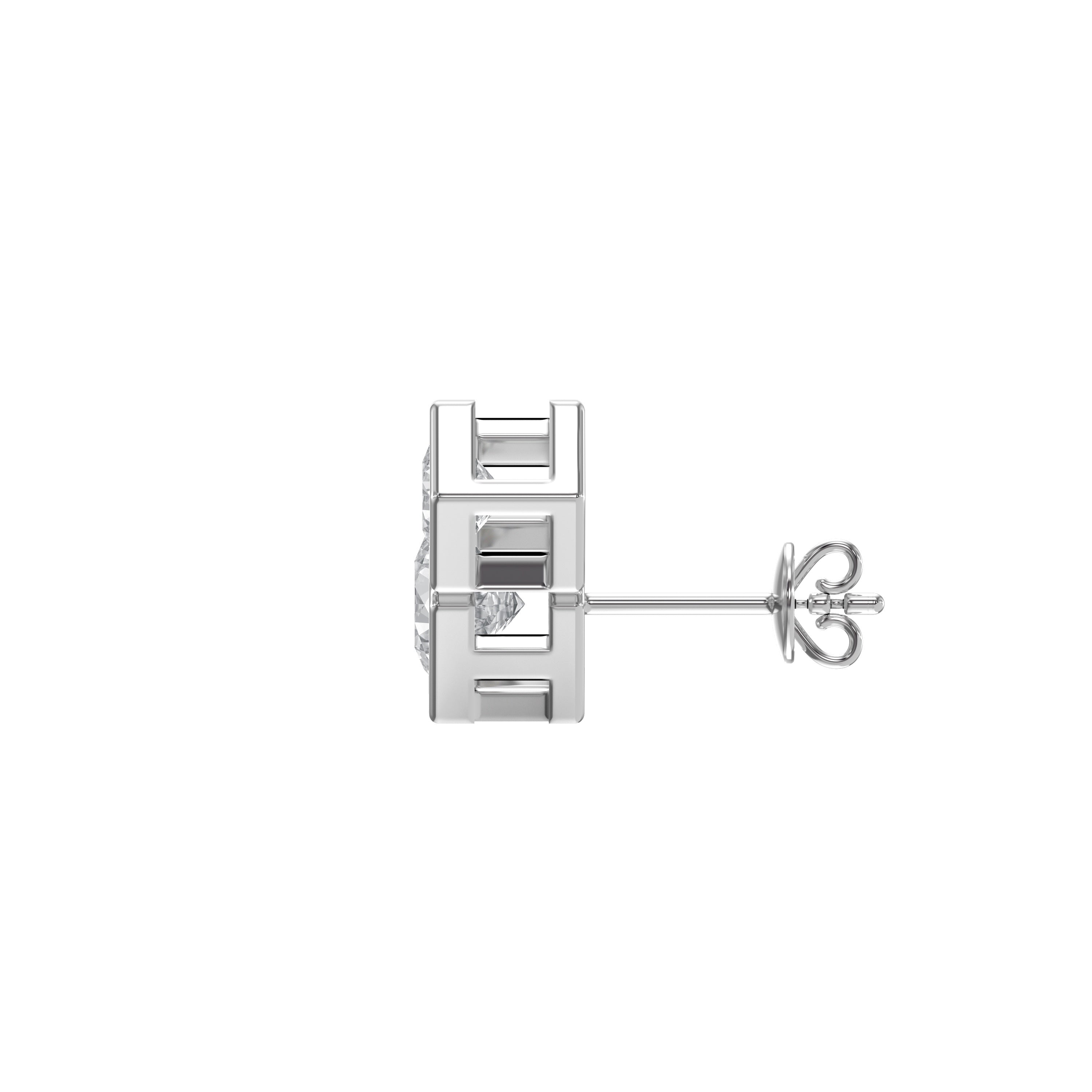 Honeycomb Hex Design Round Shape Earrings Studs