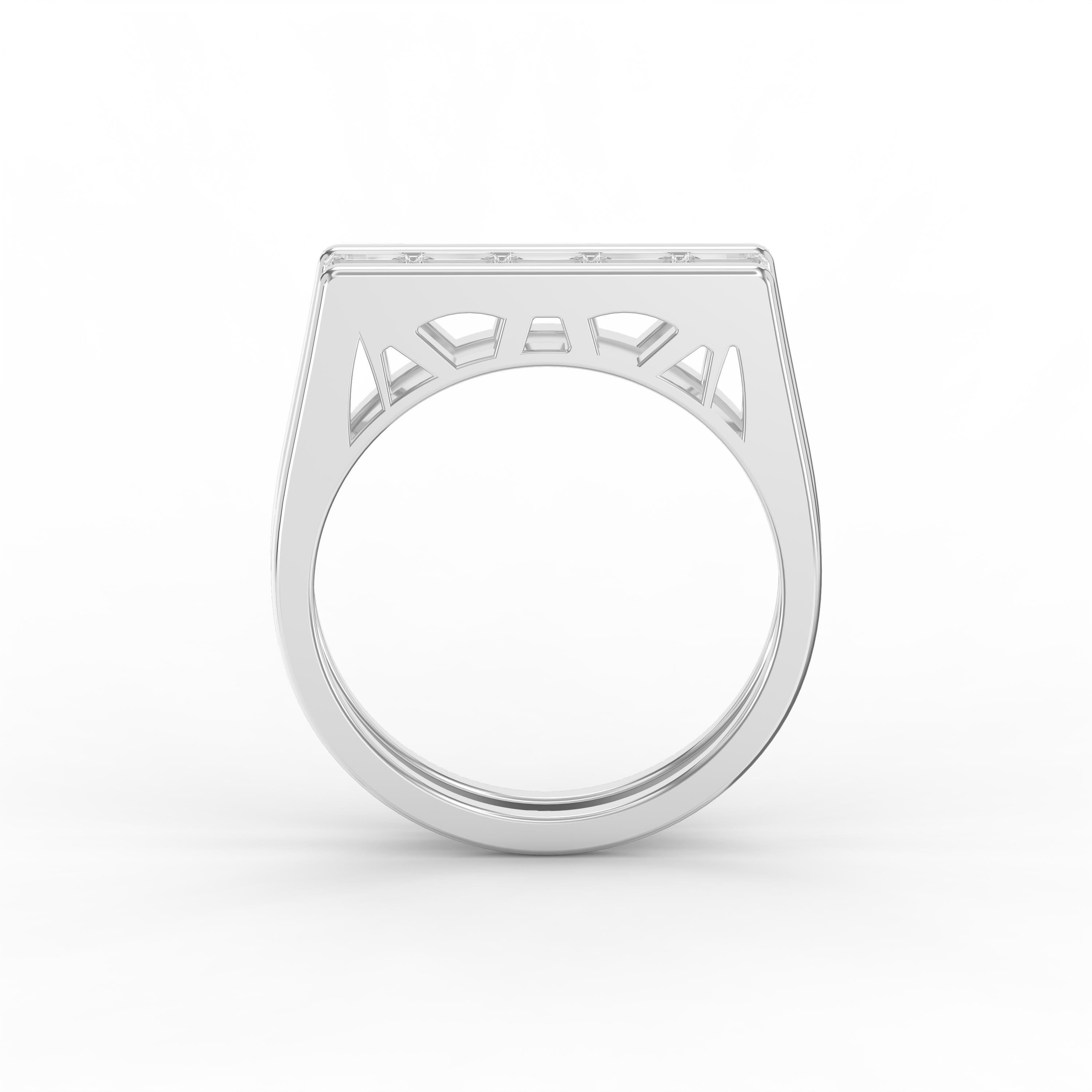 Luxury Minimalist Modern Baguette Cut Diamond Band