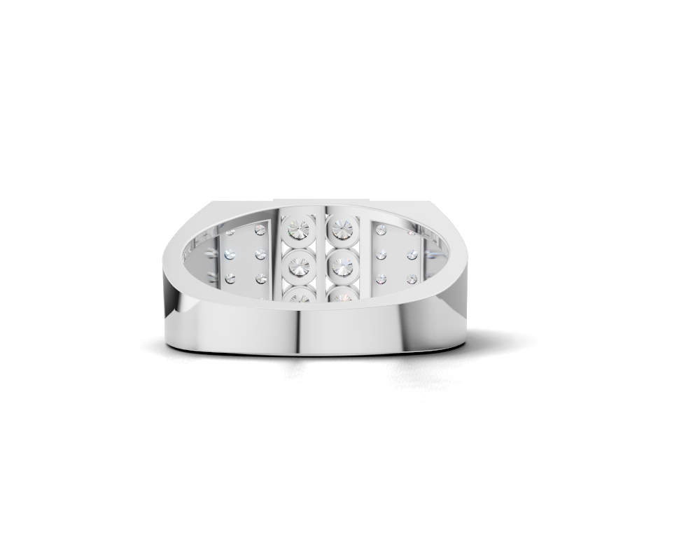 Luxury Statement Men’s Multi Row Diamond Ring