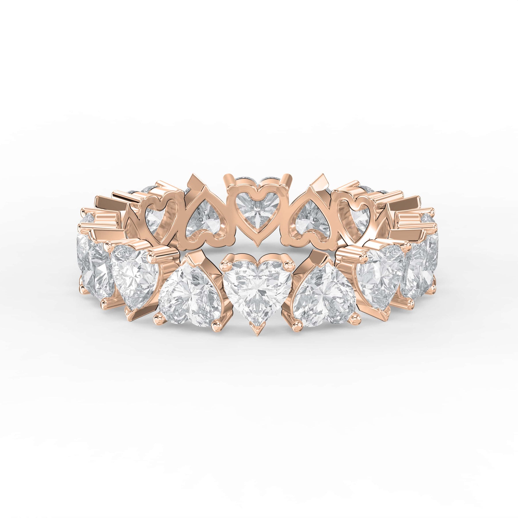 Luxury Heart Shape Diamond Eternity Ring