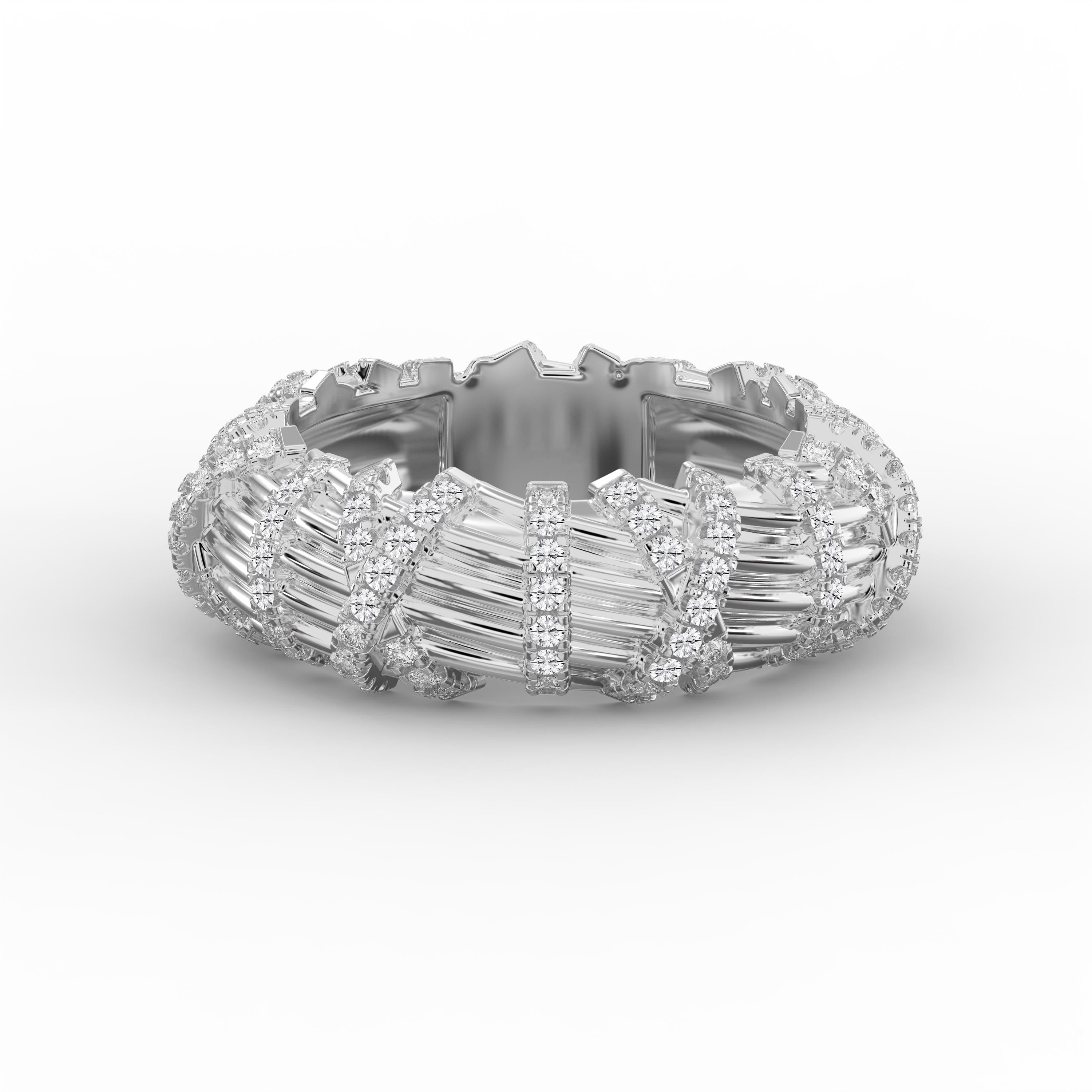 Luxury Designer Multi Layer Round  Band Ring