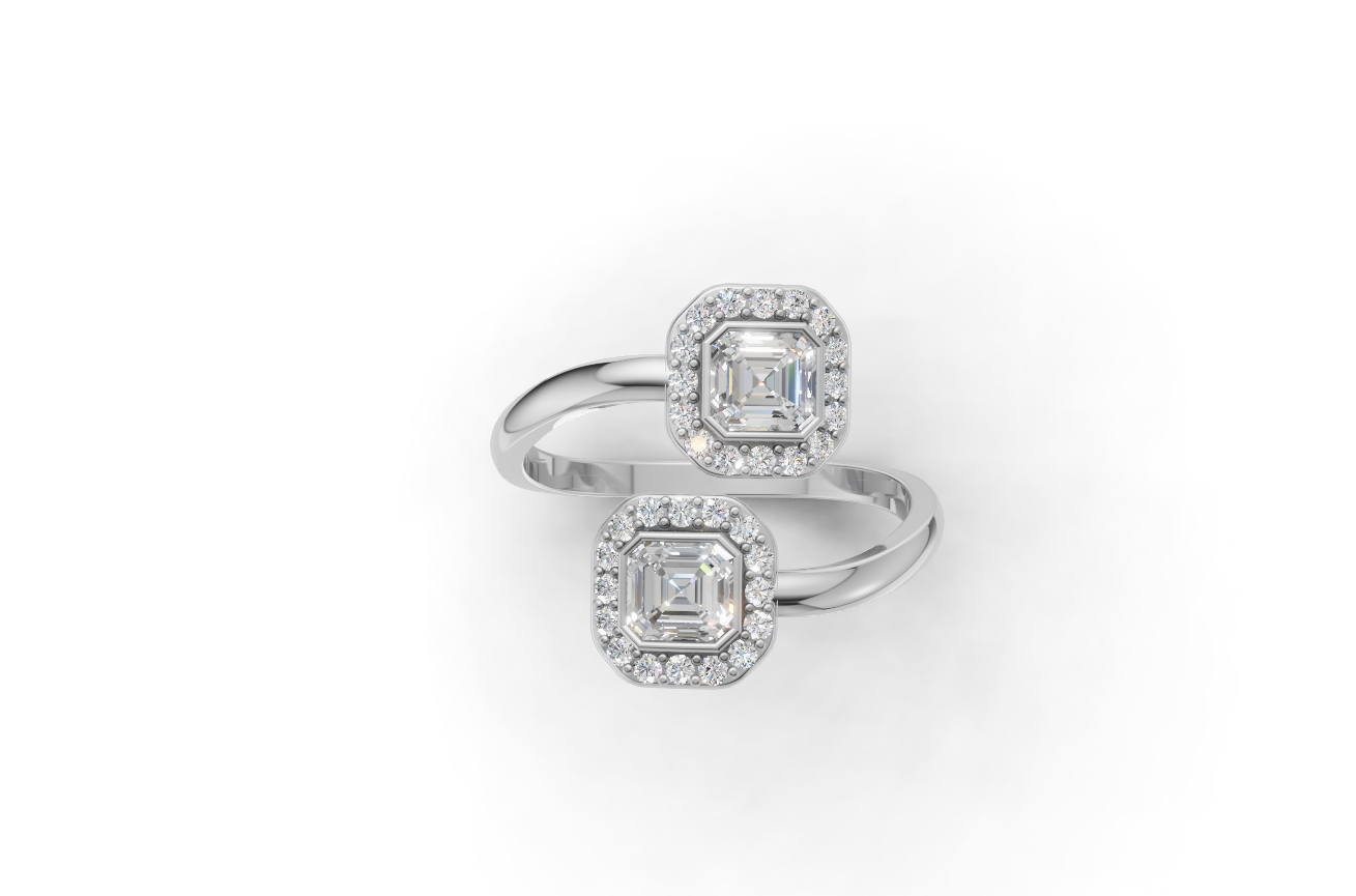The "Everlasting Sparkle" 925 Silver CZ Bypass Ring