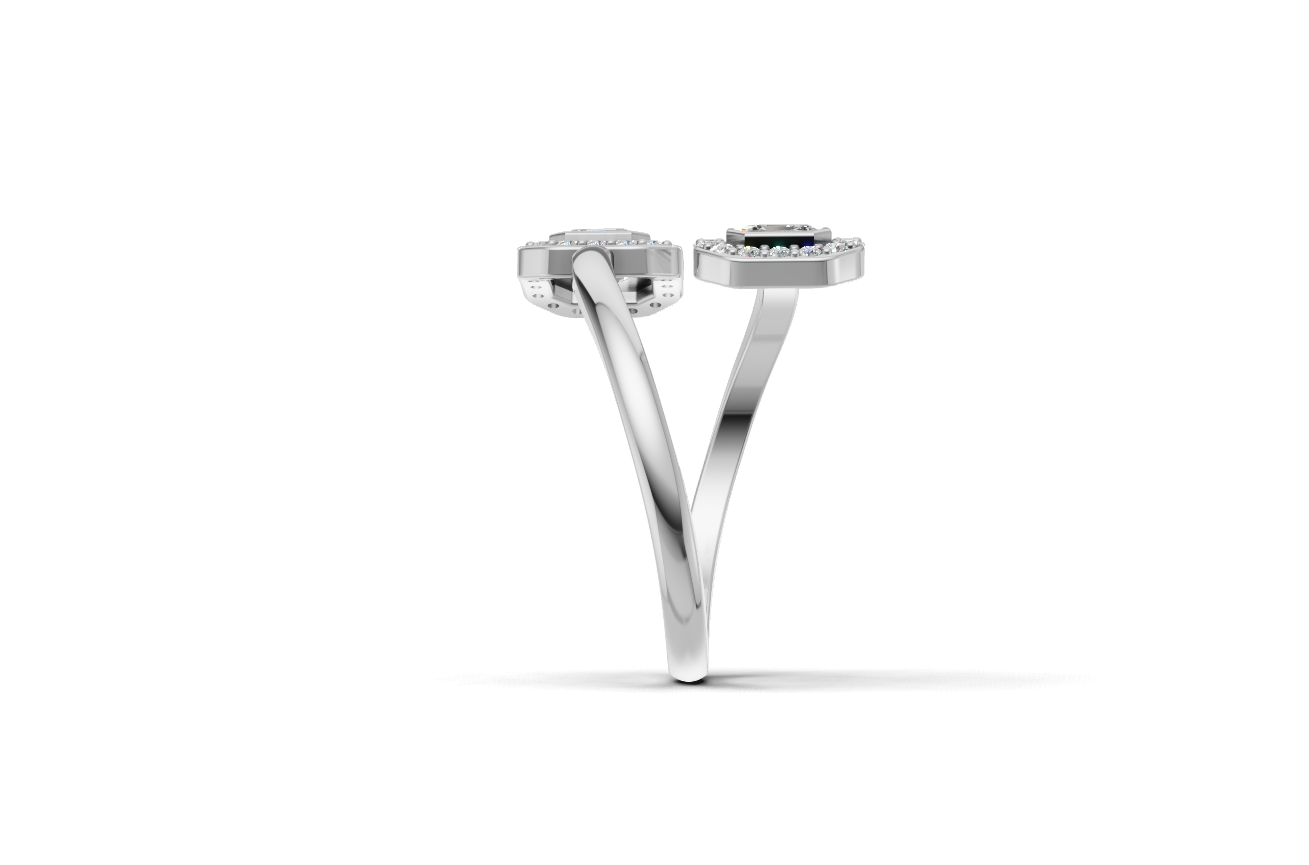 The "Everlasting Sparkle" 925 Silver CZ Bypass Ring