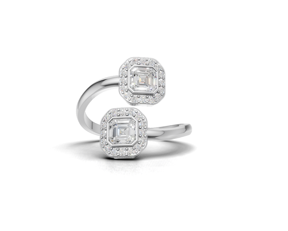 The "Everlasting Sparkle" 925 Silver CZ Bypass Ring