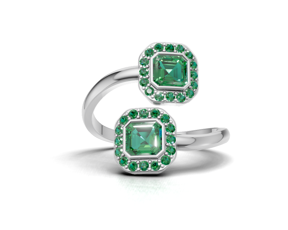 The "Everlasting Sparkle" 925 Silver CZ Bypass Ring