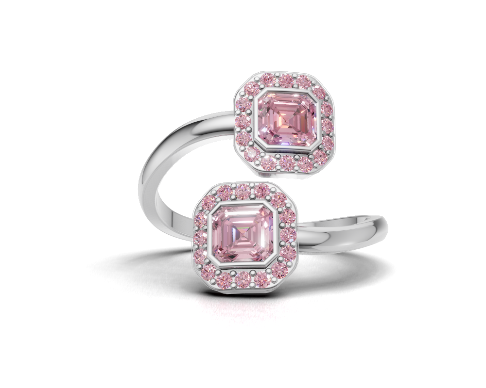 The "Everlasting Sparkle" 925 Silver CZ Bypass Ring