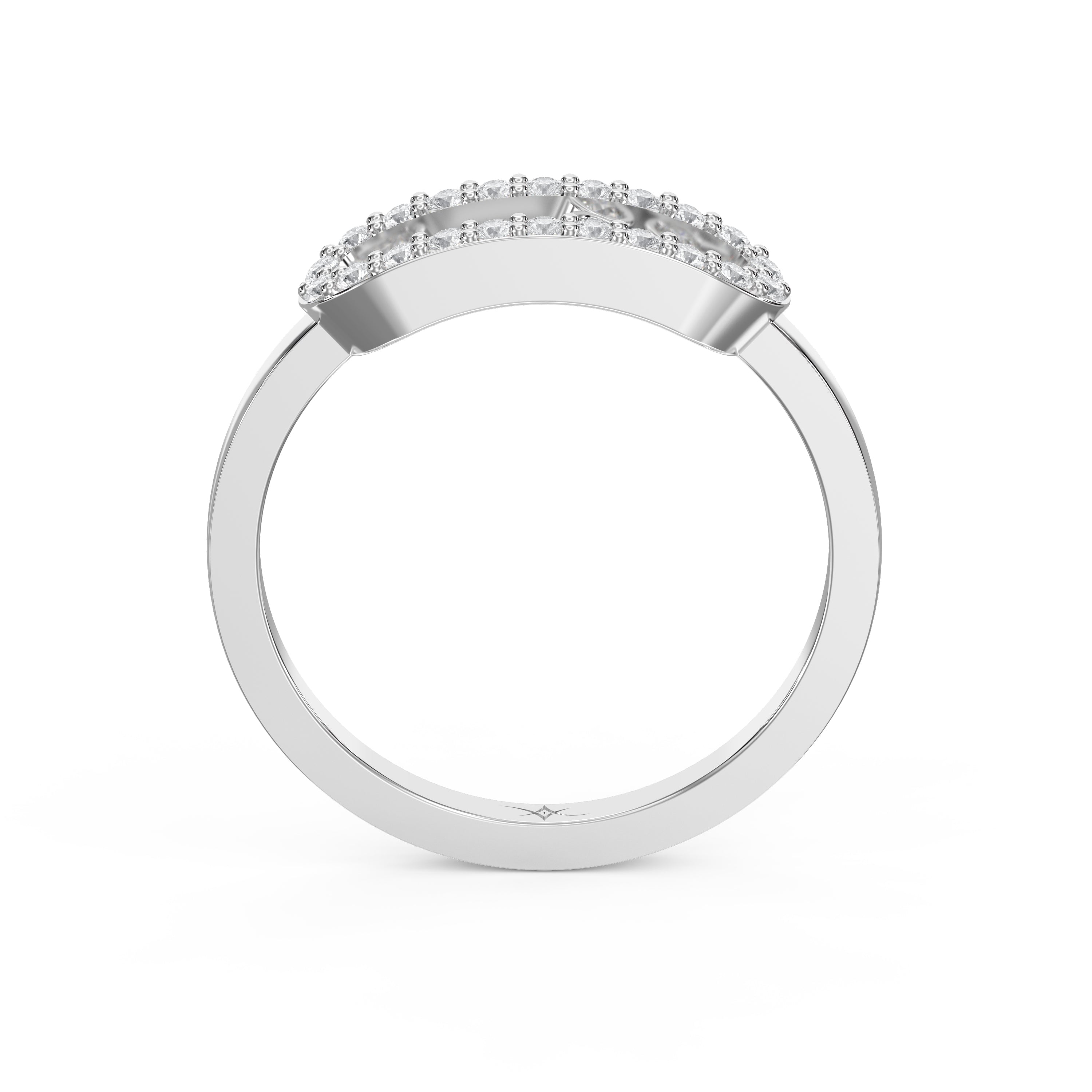 The "Kinetic Halo" Floating Triple-Stone Ring in 925 Silver