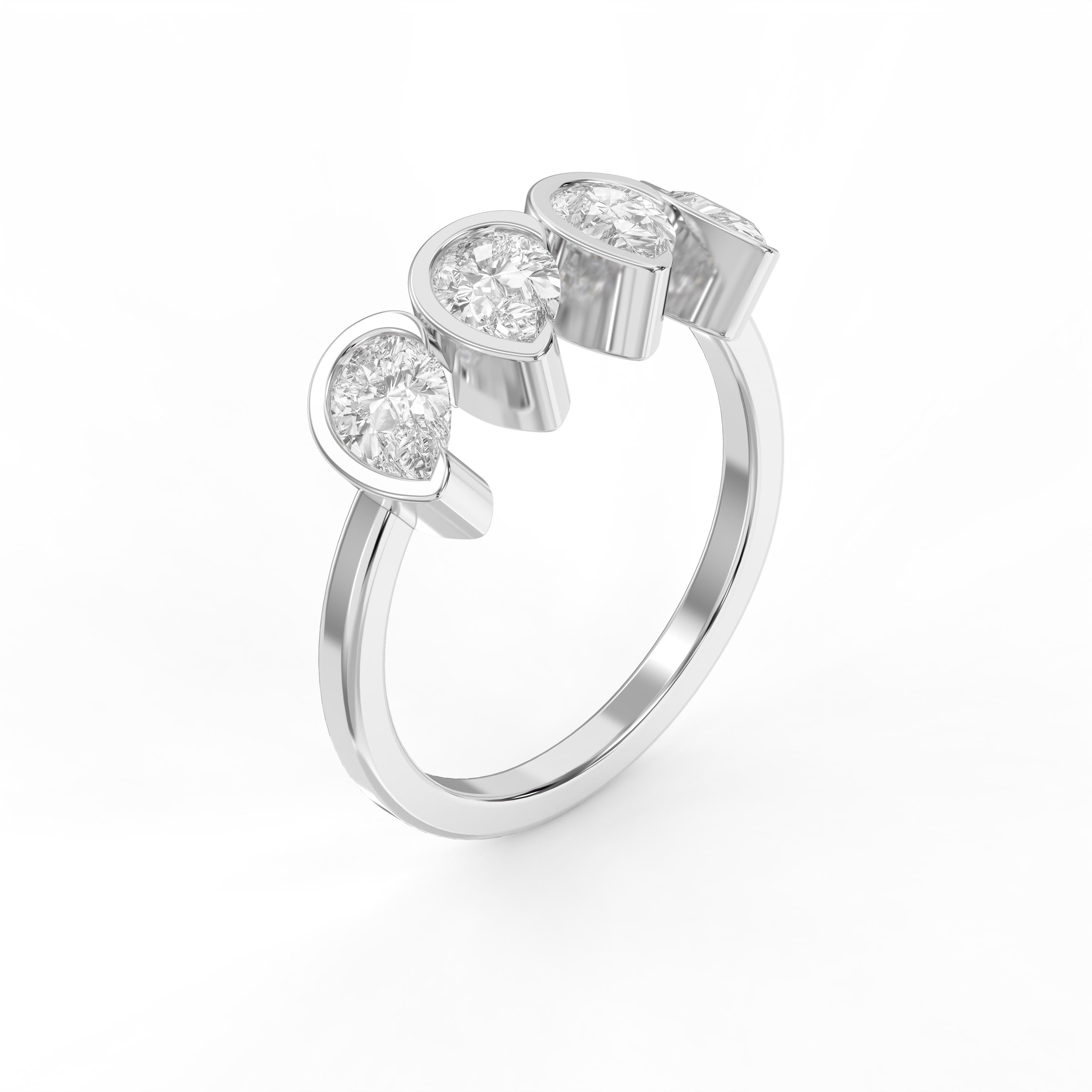 Luxury Pear Diamond Fashion Ring