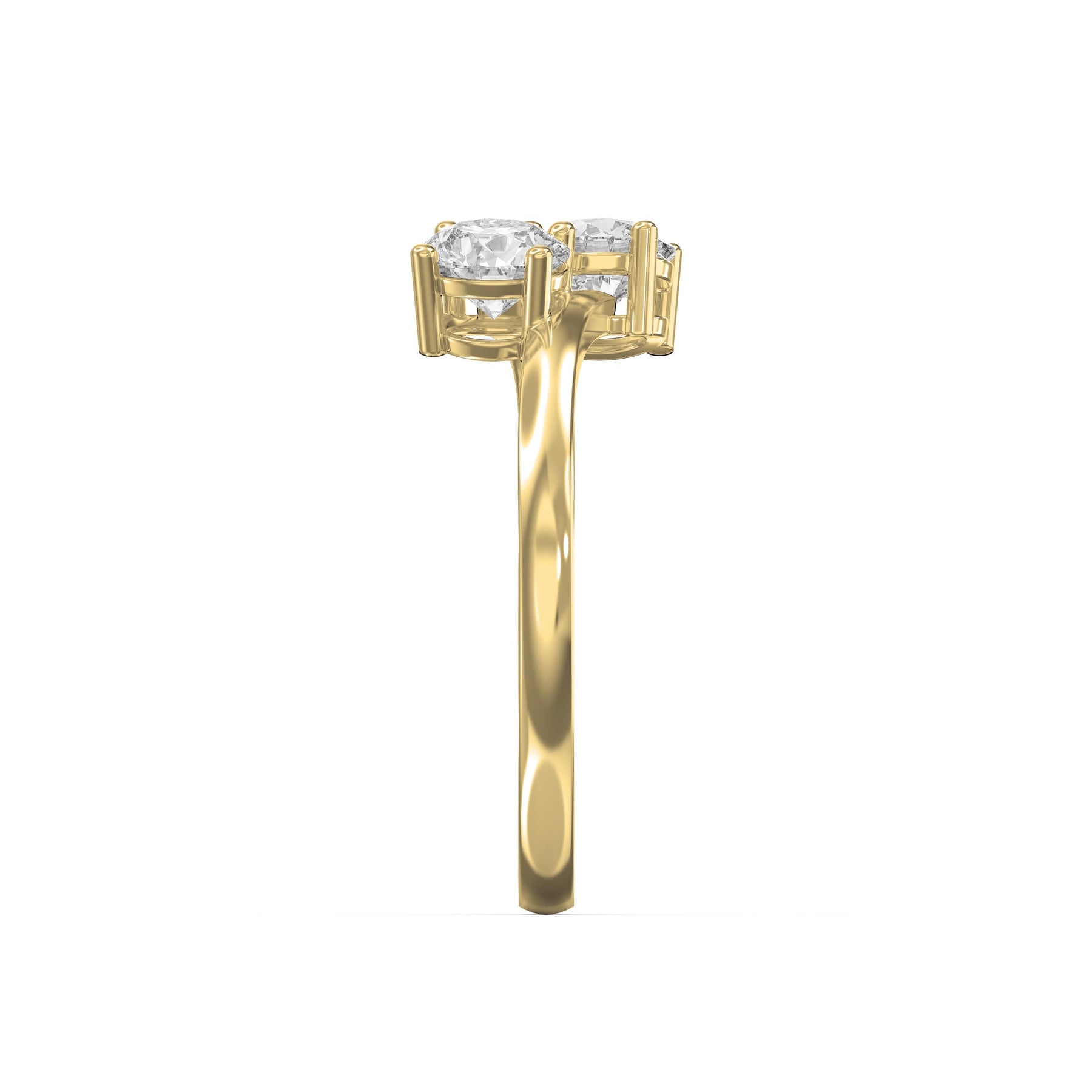 Toi et Moi Ring with Two Round Brilliant Diamonds