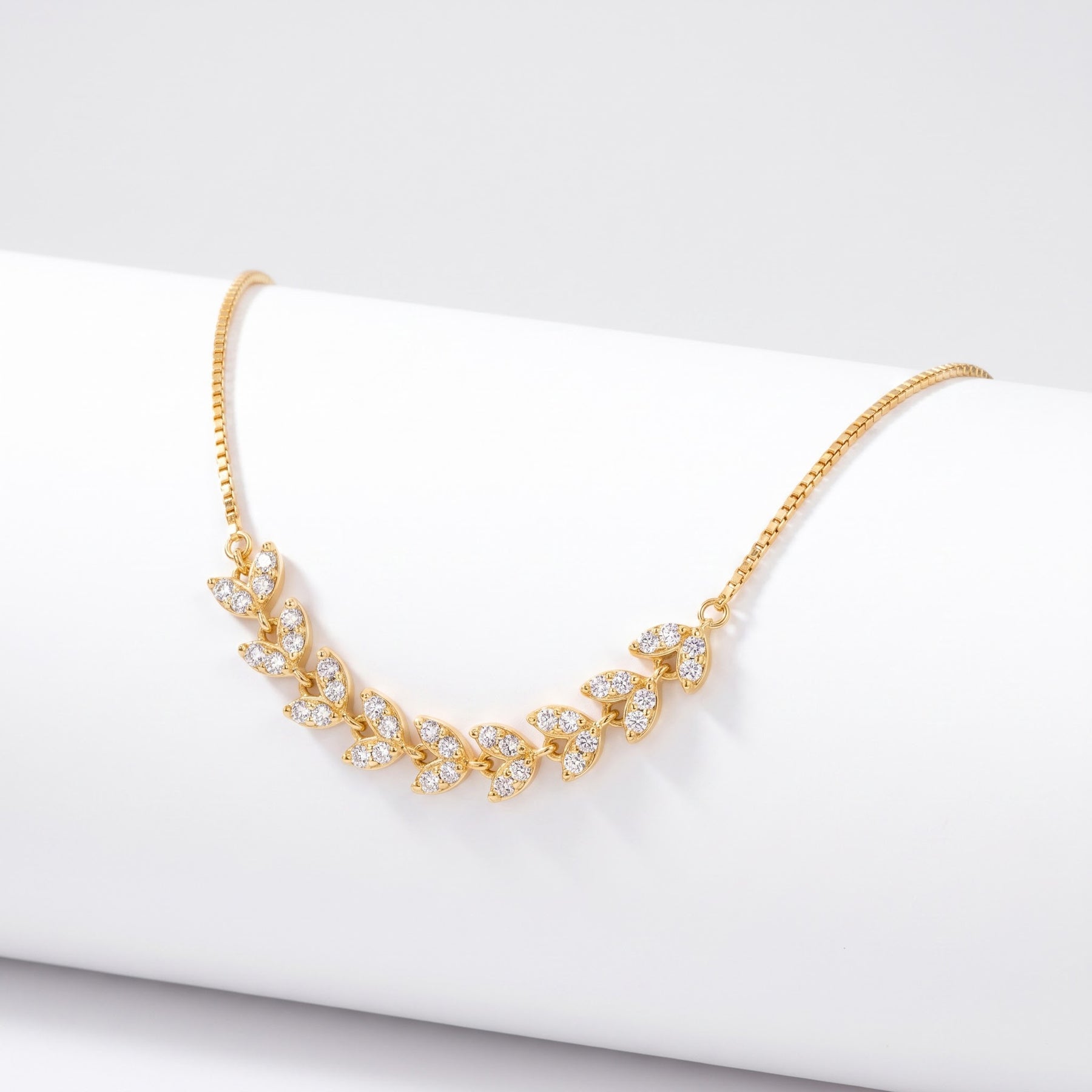 botanical diamond anklet / ankle bracelet