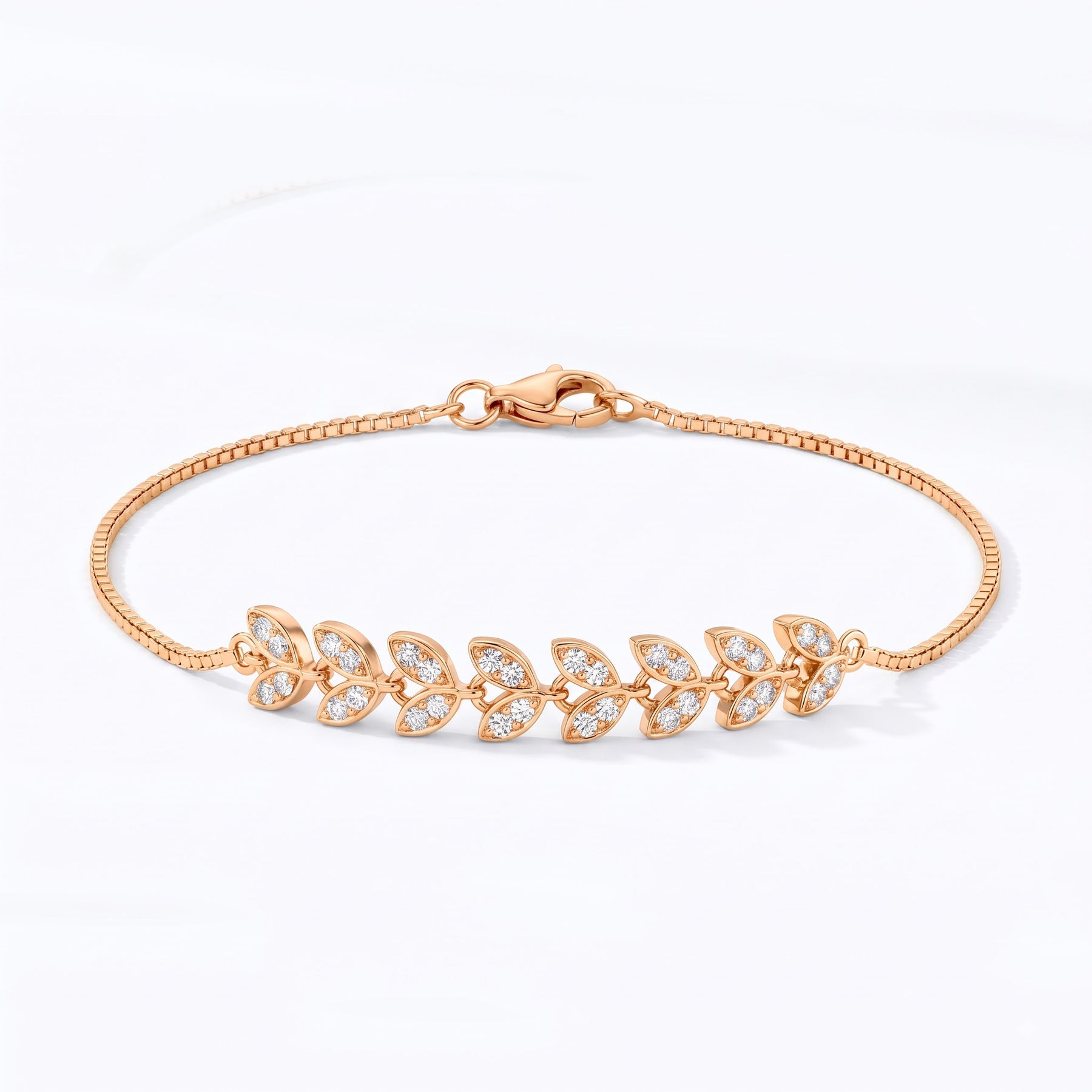 botanical diamond anklet / ankle bracelet