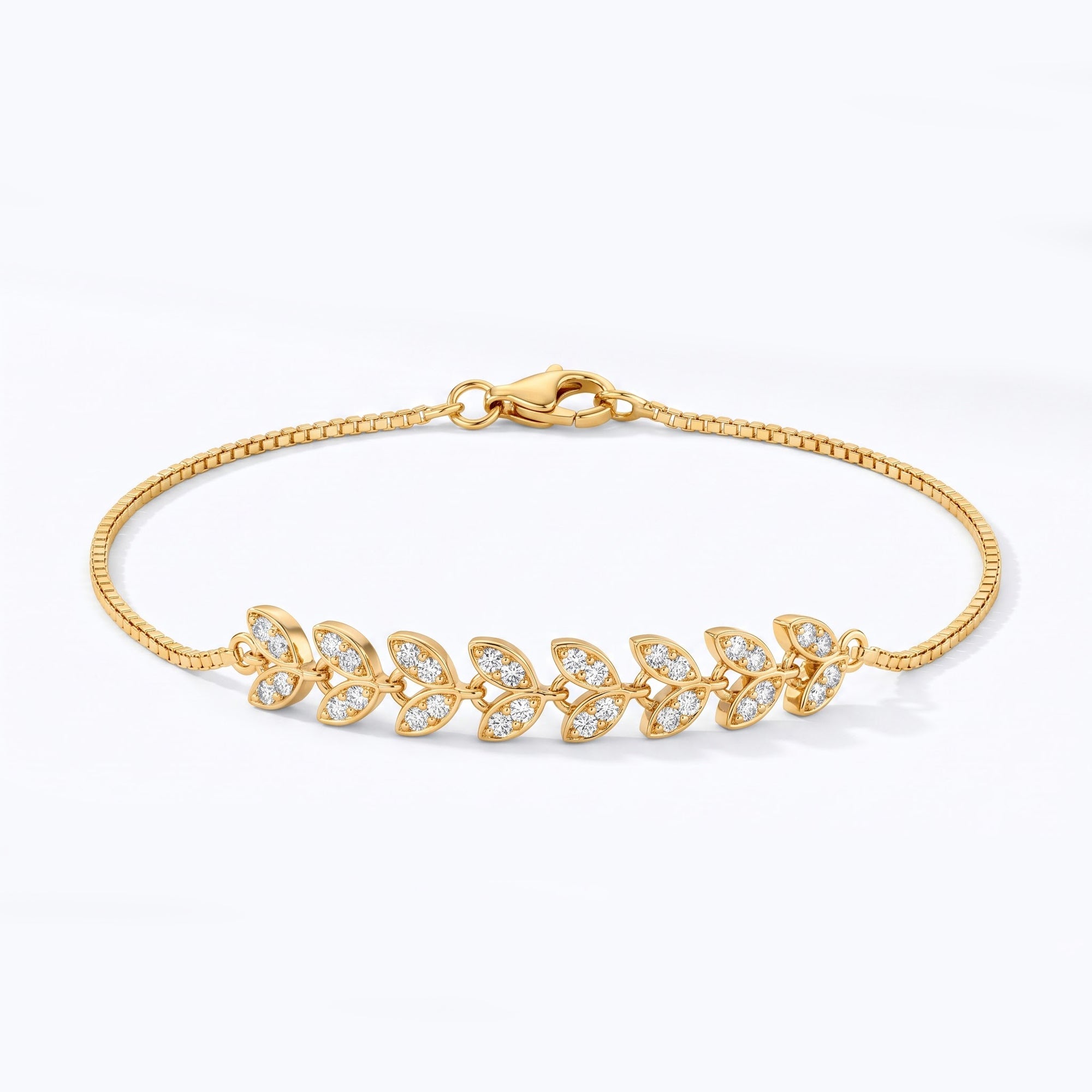 botanical diamond anklet / ankle bracelet