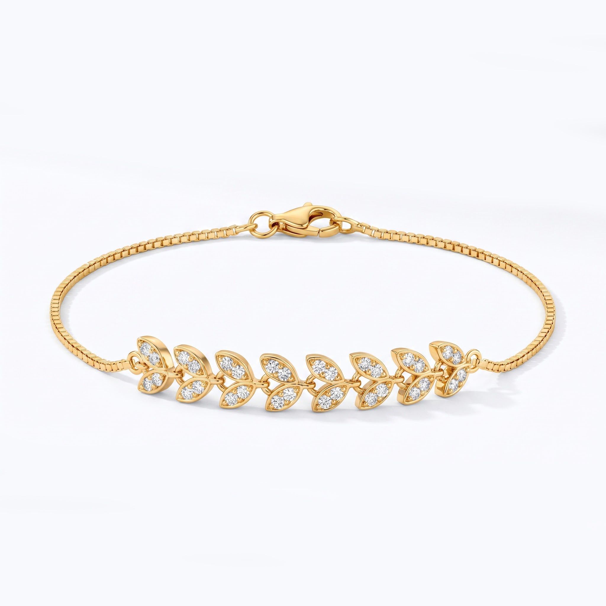 botanical diamond anklet / ankle bracelet