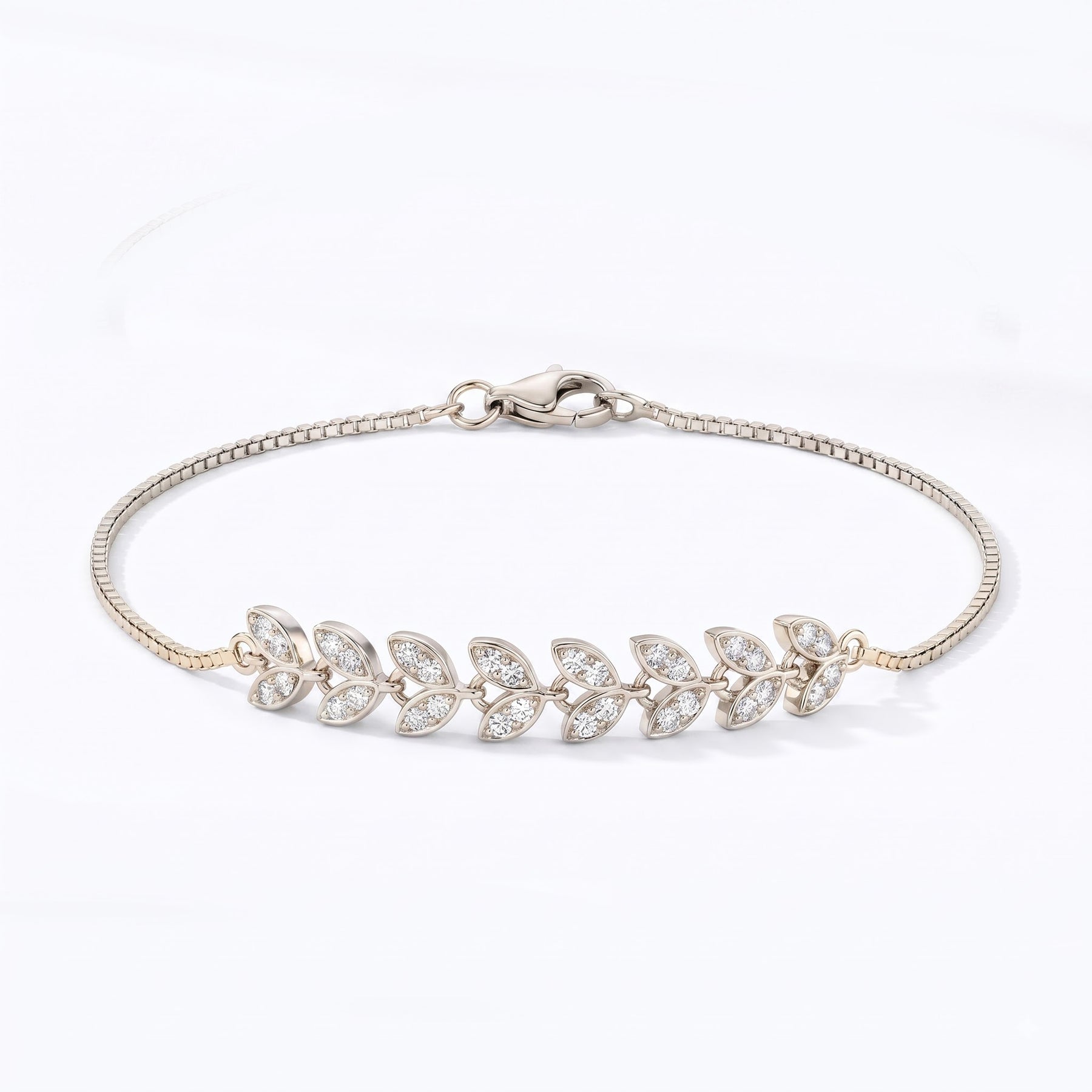 botanical diamond anklet / ankle bracelet