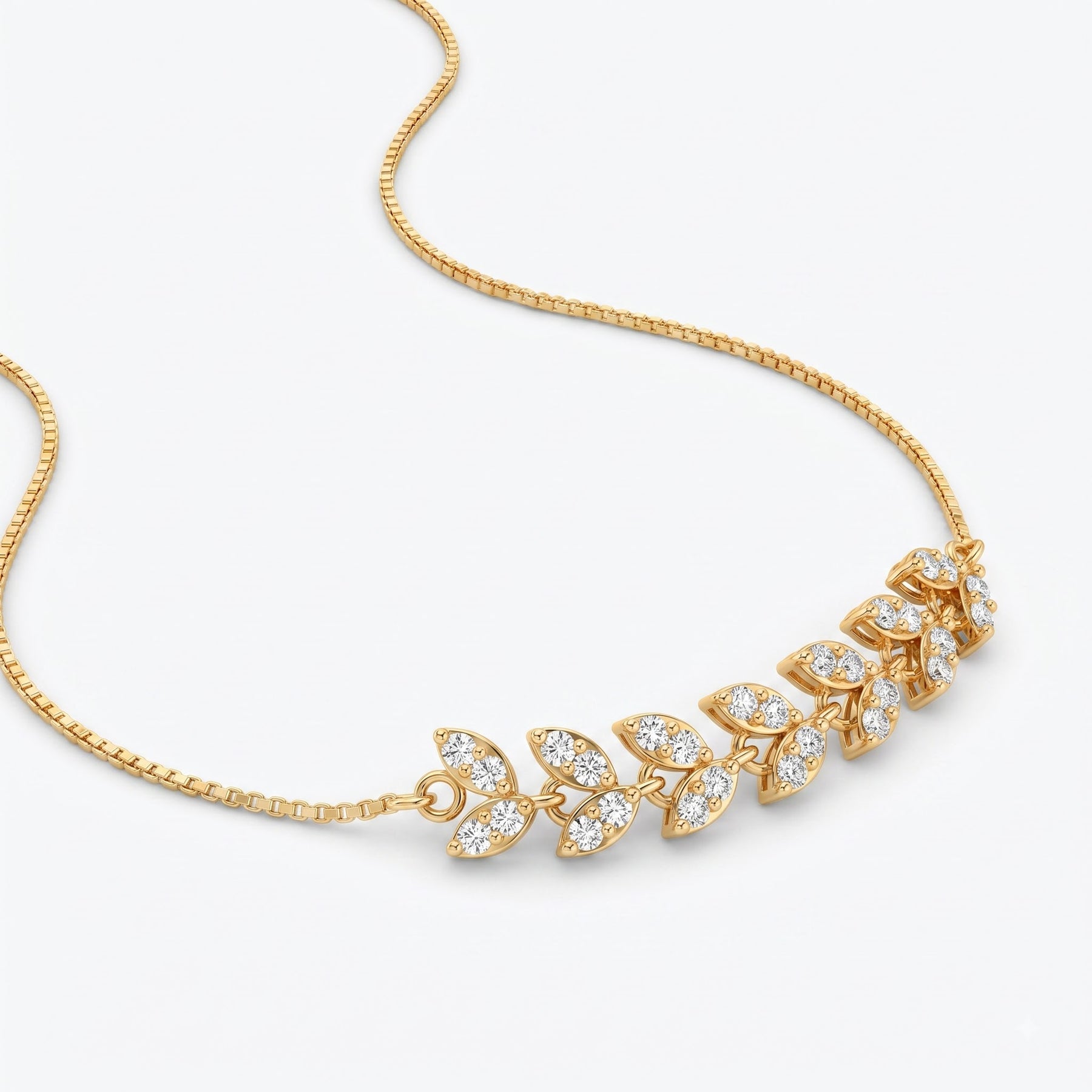 botanical diamond anklet / ankle bracelet