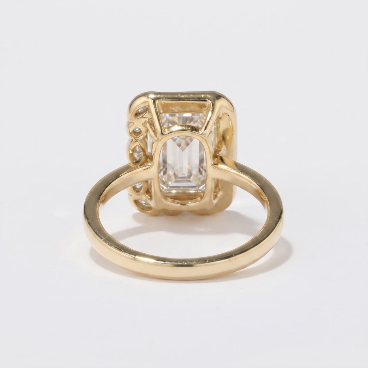 Emerald Cut Cluster Ring & Marquise Diamond Botanical Ring