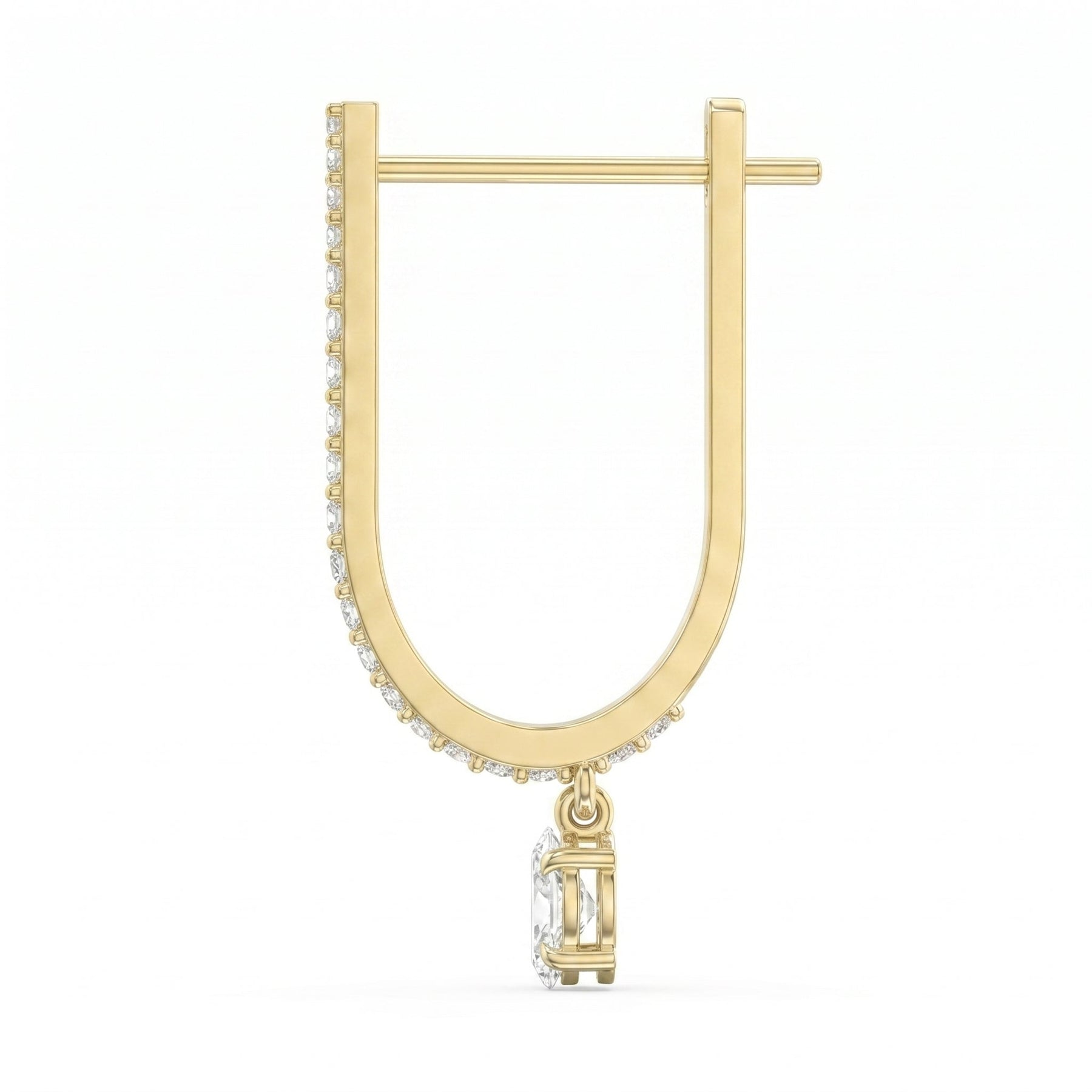 Hoops Diamond Pavé Solitaire Fine Jewelry