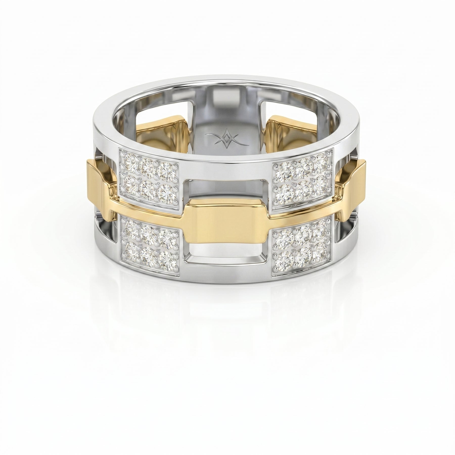 Bold Men’s Wedding Diamond Band