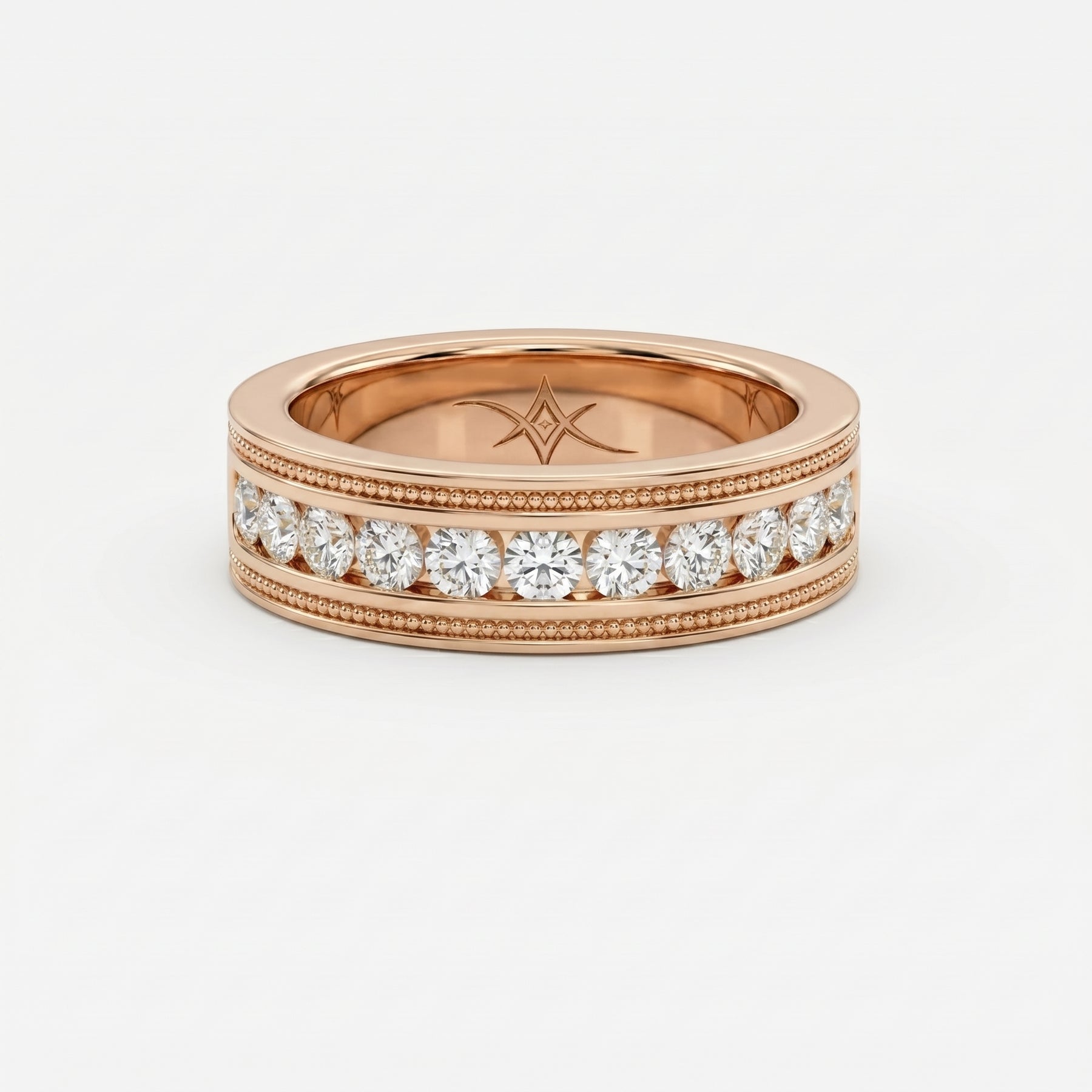 Men’s Half Eternity Handmade Diamond Band