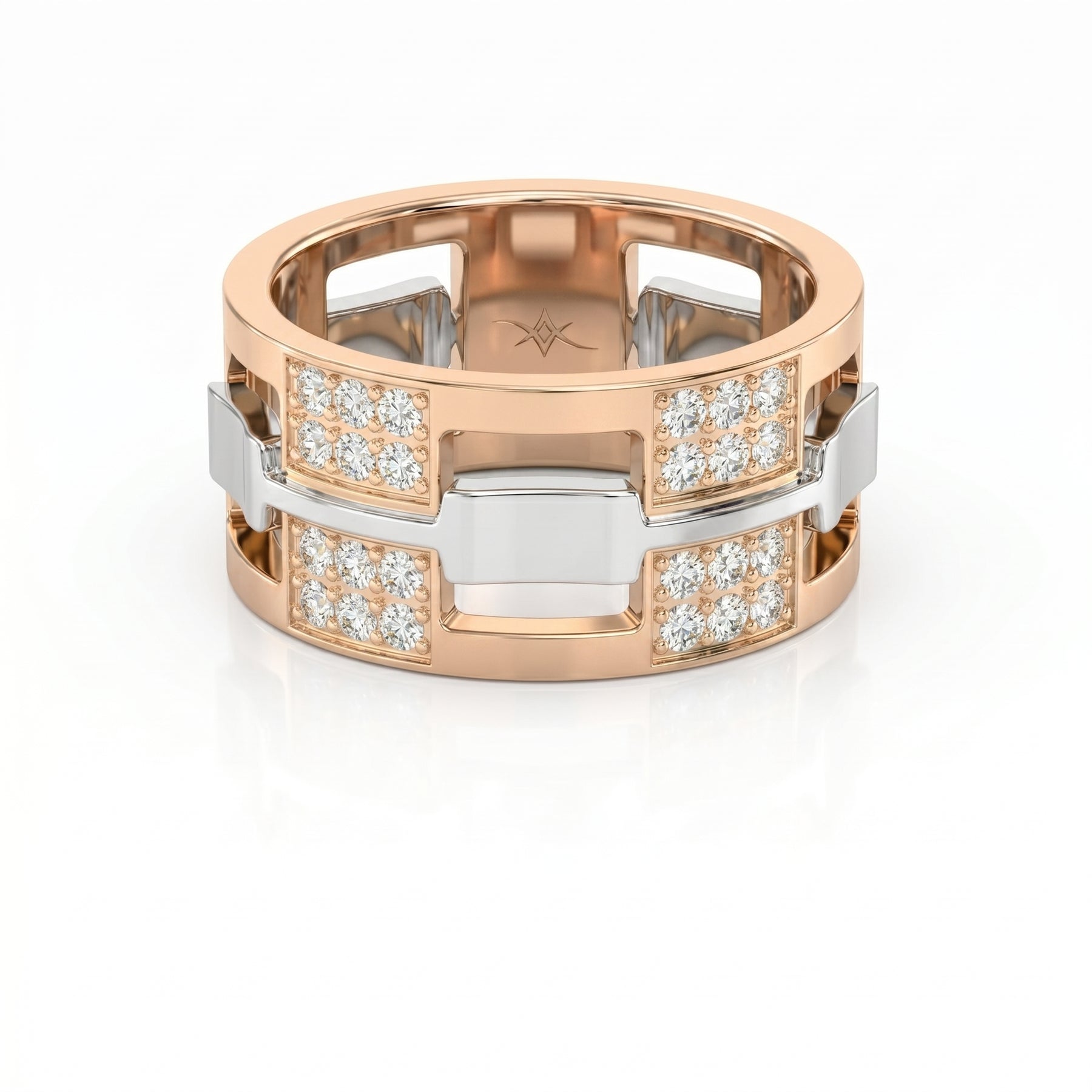 Bold Men’s Wedding Diamond Band