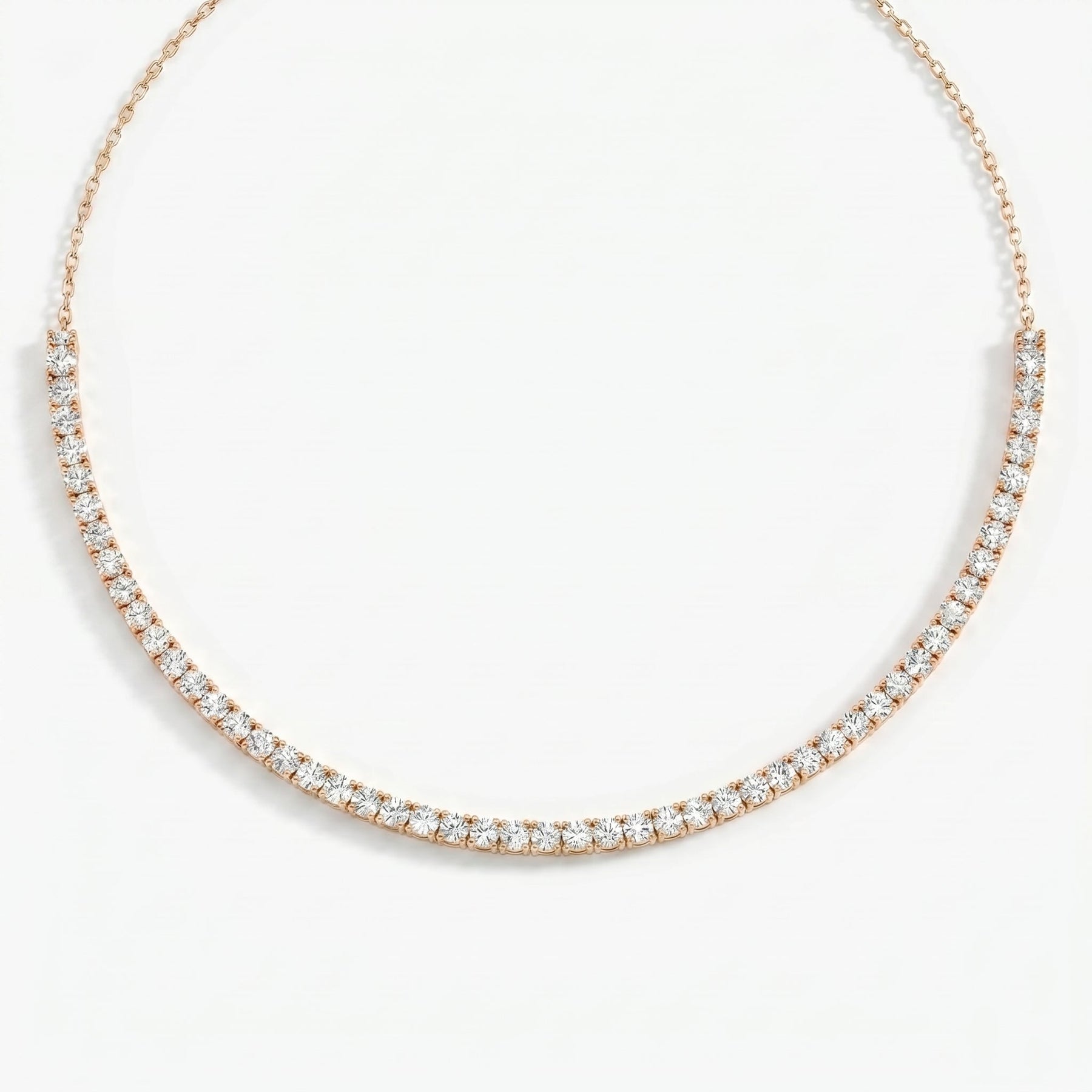 Elegance redefined Round Diamond Tennis Necklace