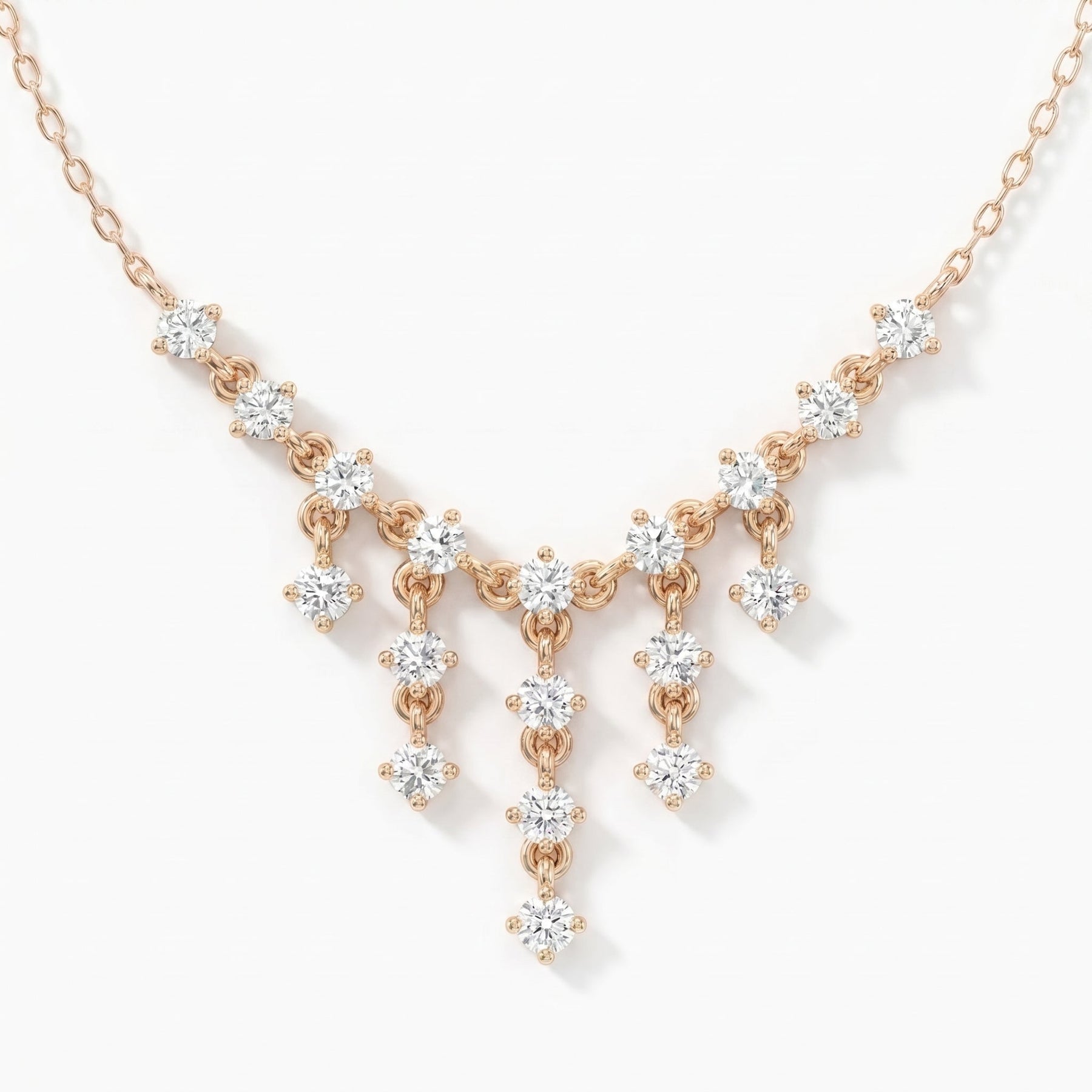 Round Diamond Fashion Necklaces