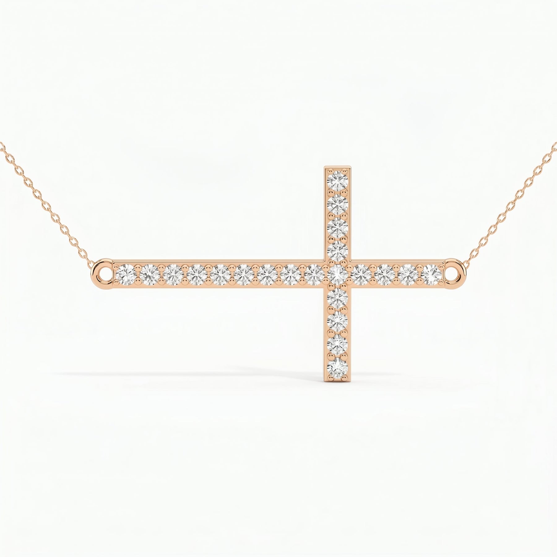 Side Way Cross Fashion Necklace
