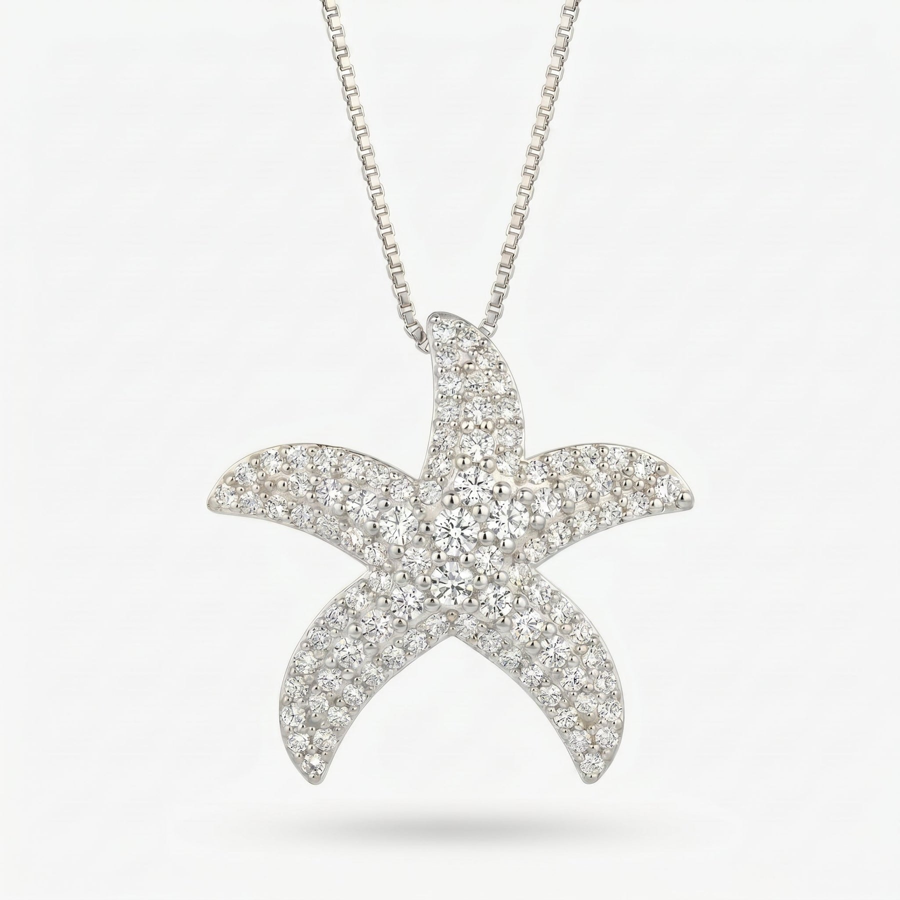 Round Diamond Celestial Starfish Pendant