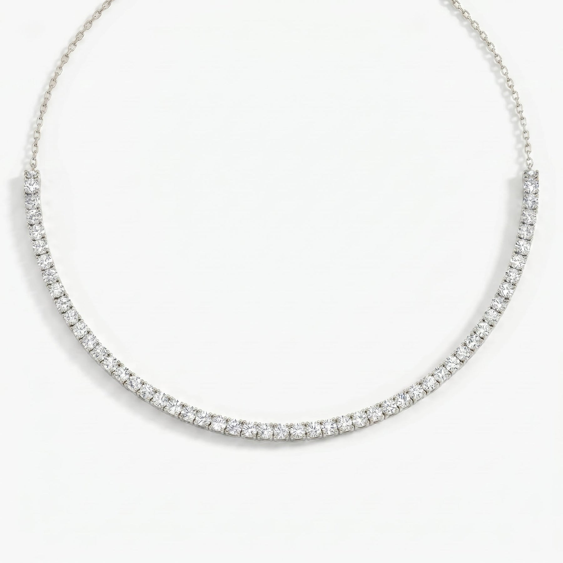 Elegance redefined Round Diamond Tennis Necklace