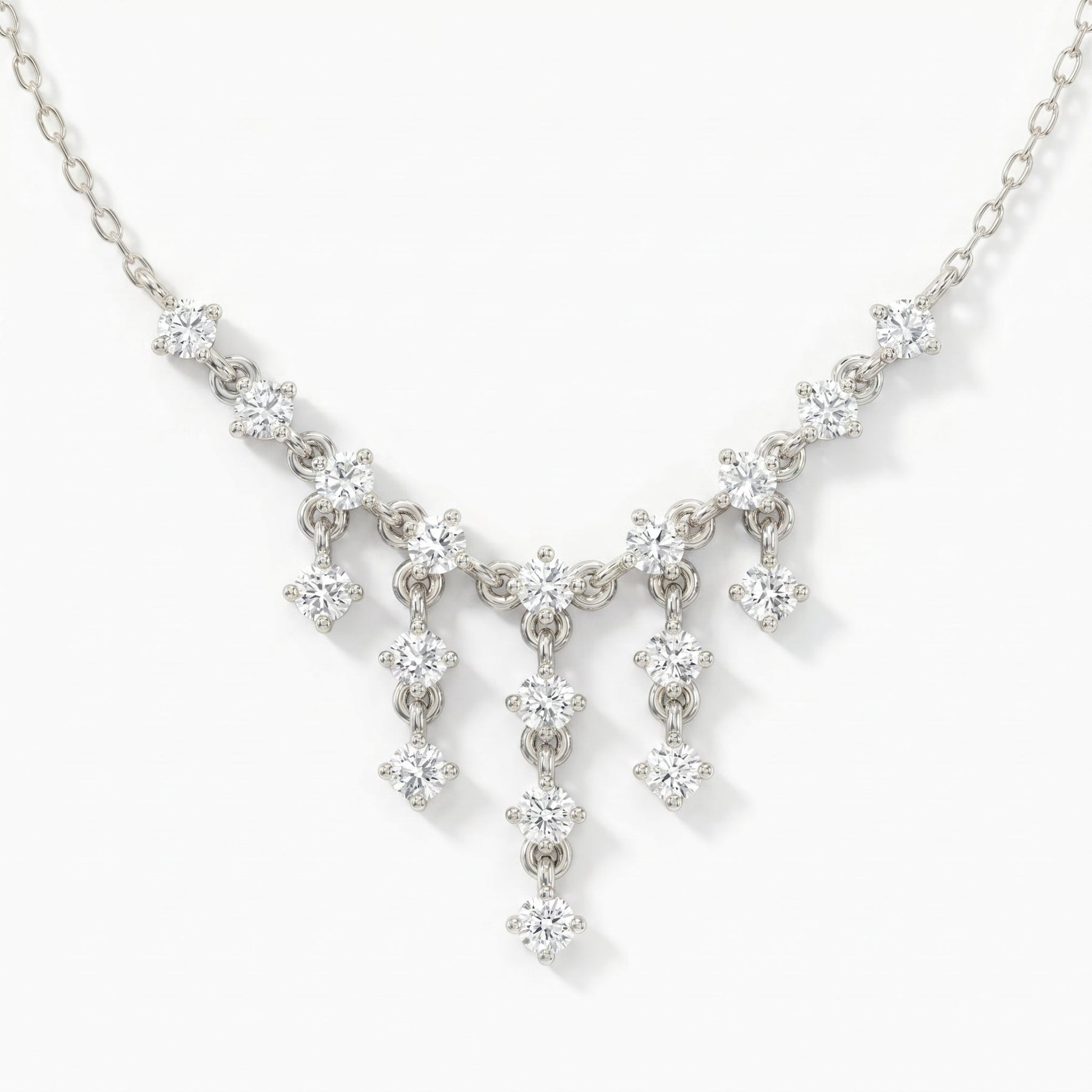 Round Diamond Fashion Necklaces