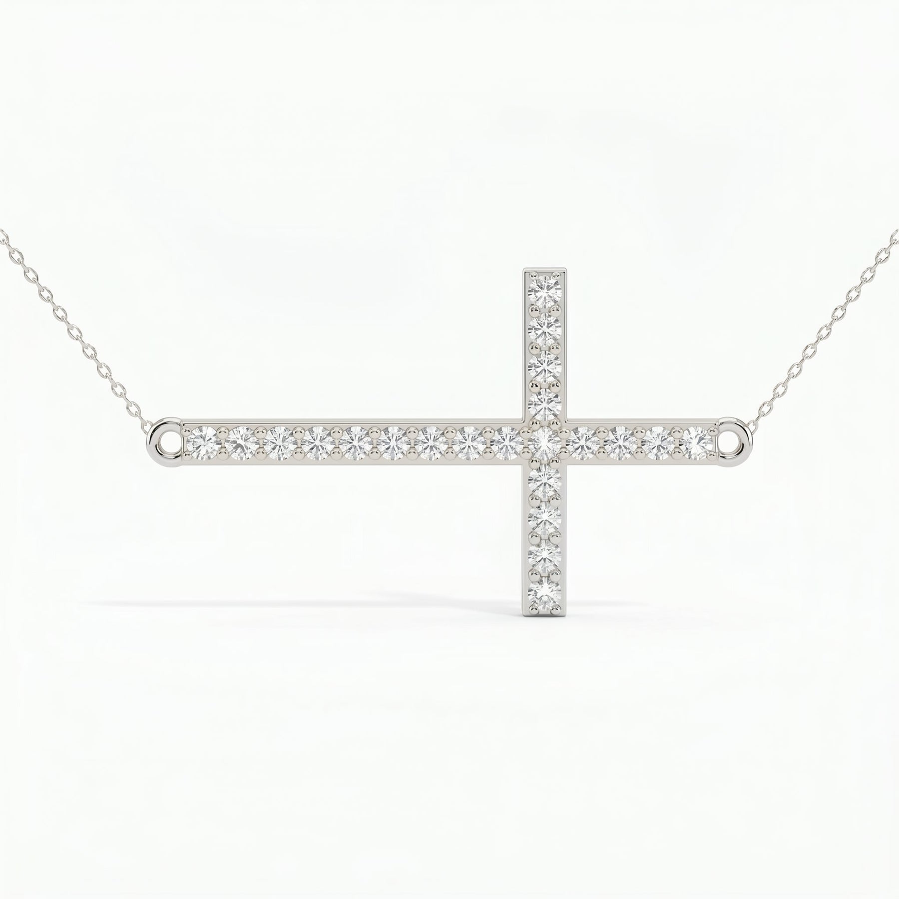 Side Way Cross Fashion Necklace