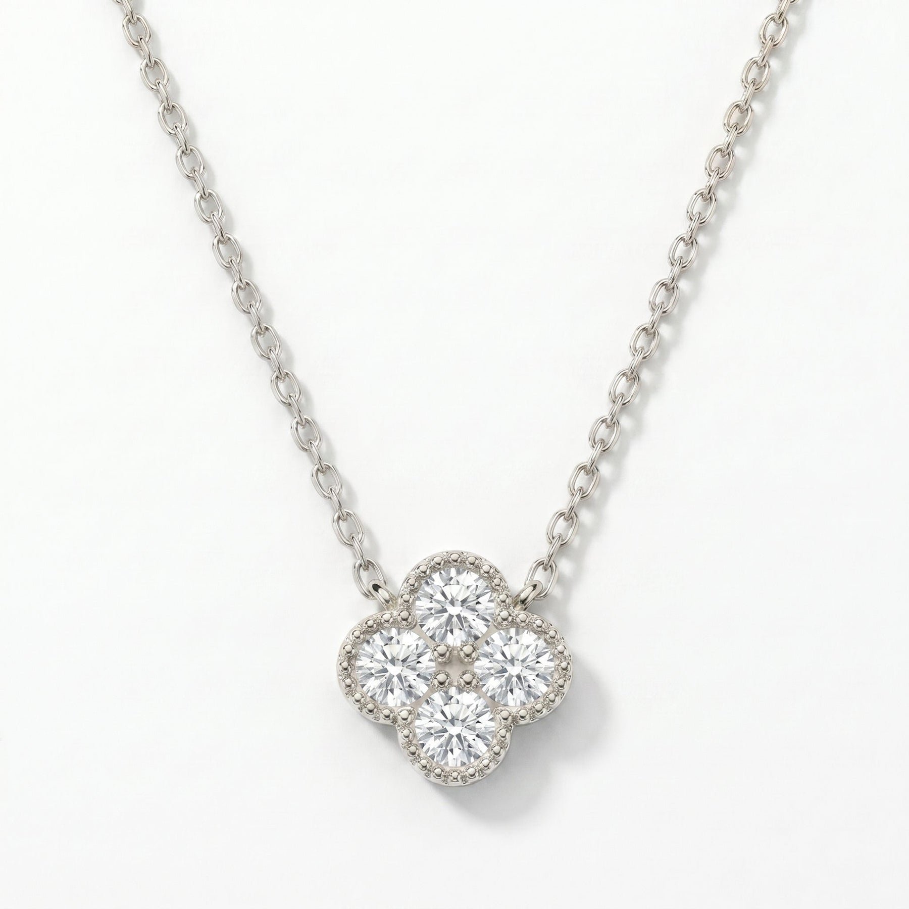 Heritage Clover Diamond Pendant Necklace